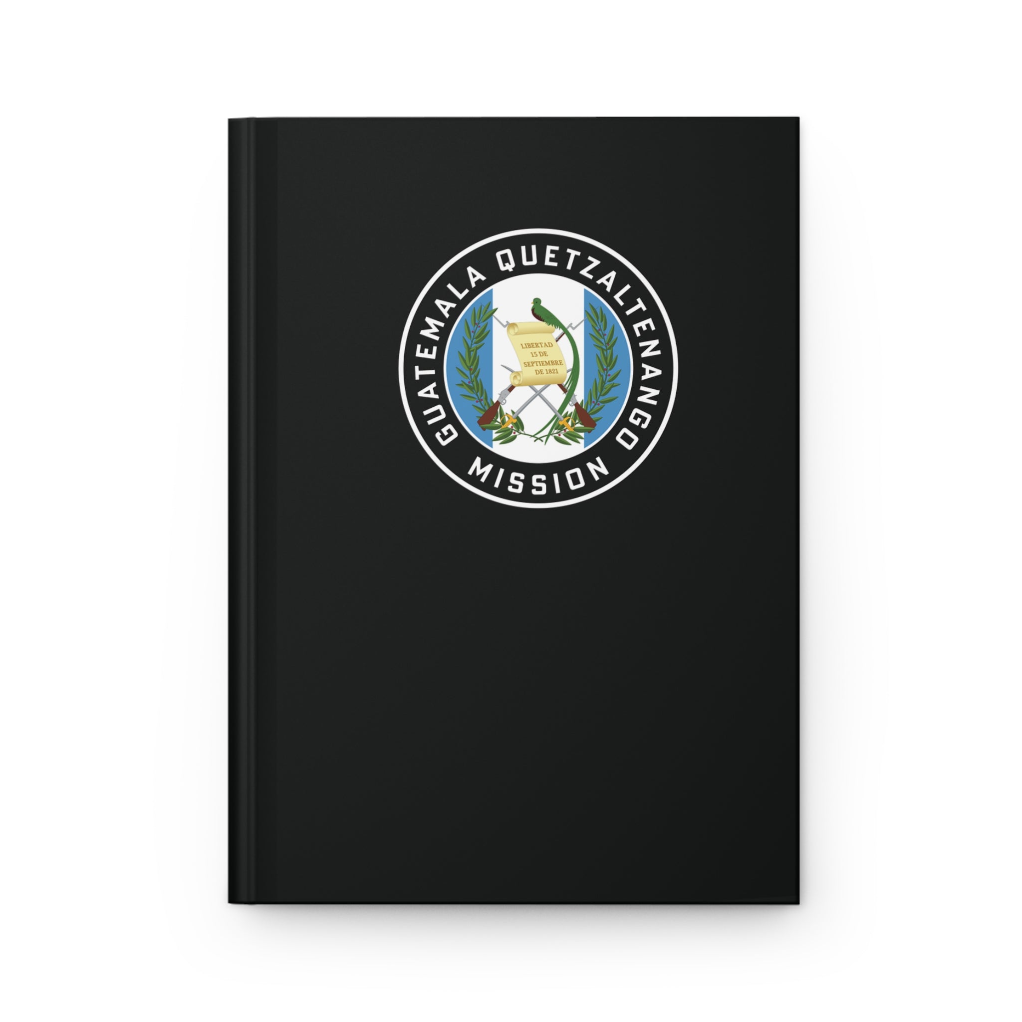 Guatemala Quetzaltenango Mission Logo Design Black Hardcover Journal Matte - Latter-Day Saint LDS Missionary Gift - Book of Mormon
