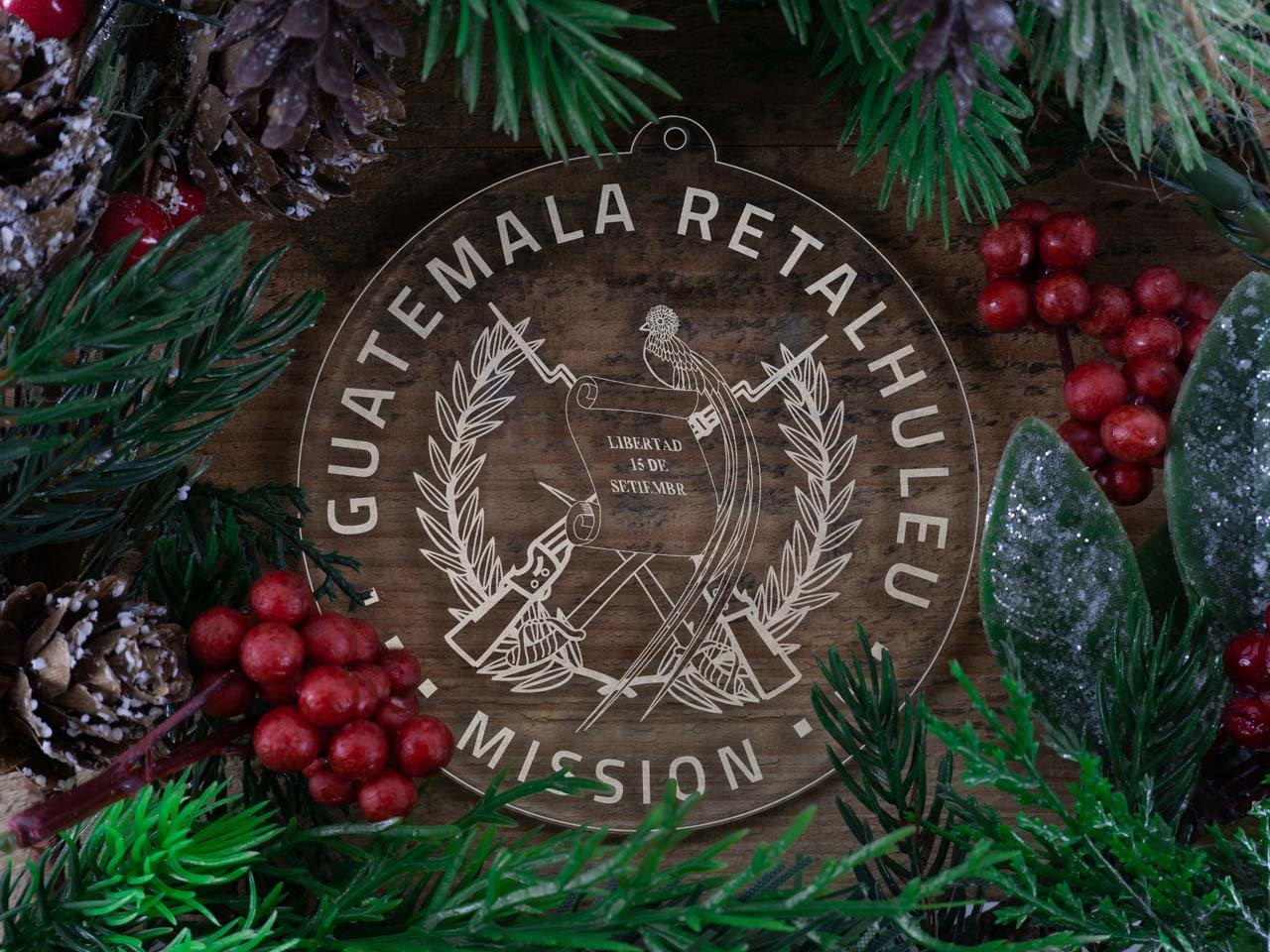 Guatemala Retalhuleu Mission Christmas Ornament - Latter-Day Saint LDS Missionary Gift - Book of Mormon