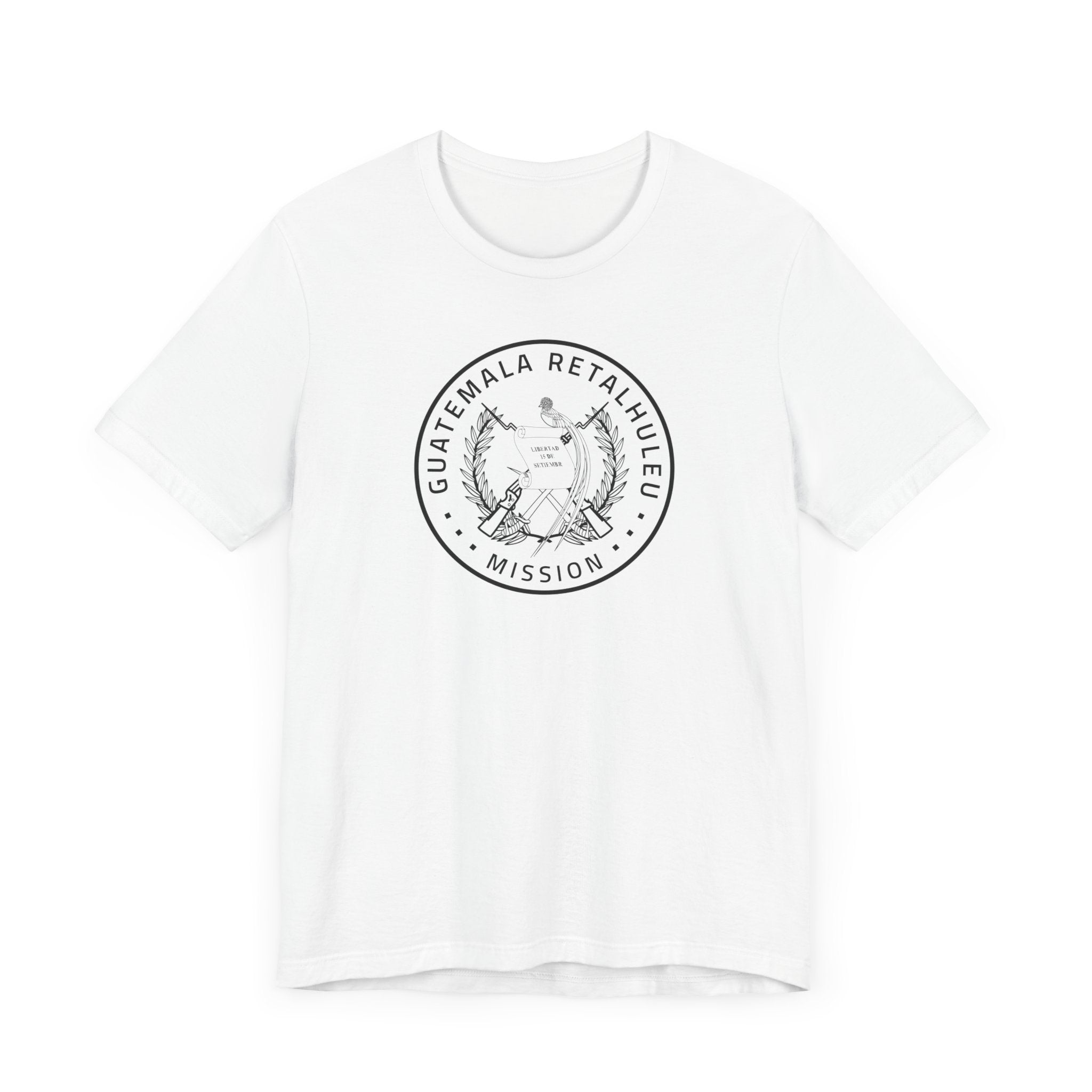 Guatemala Retalhuleu Mission Circular Monochrome Logo T-Shirt - Latter-Day Saint LDS Missionary Gift - Book of Mormon
