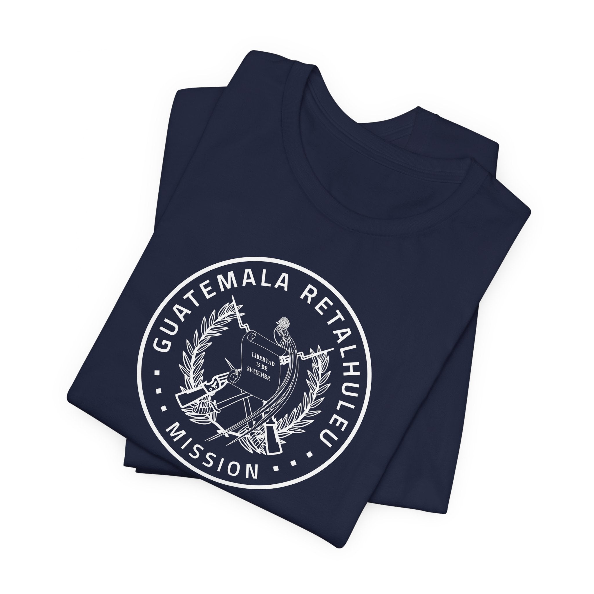 Guatemala Retalhuleu Mission Circular Monochrome Logo T-Shirt - Latter-Day Saint LDS Missionary Gift - Book of Mormon