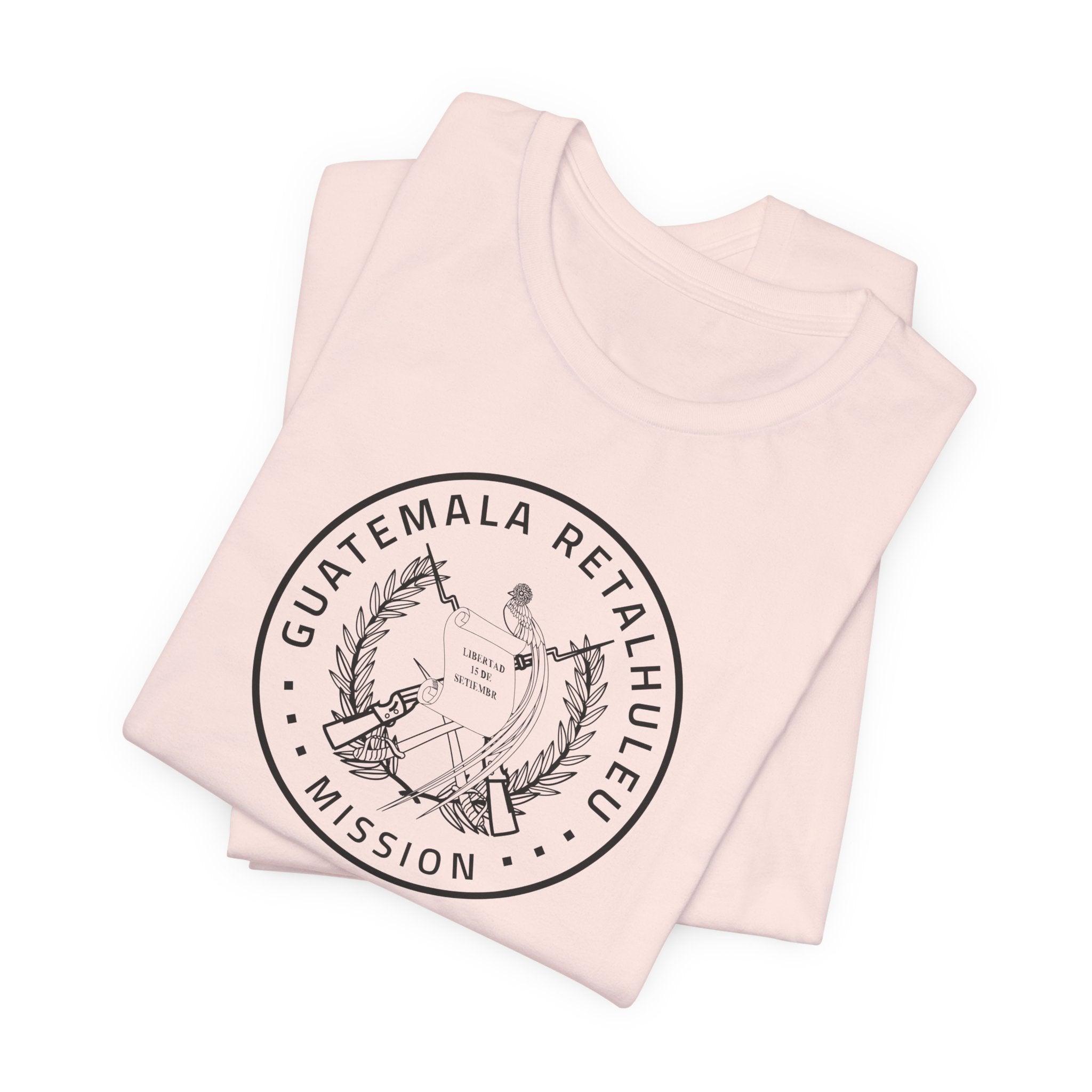 Guatemala Retalhuleu Mission Circular Monochrome Logo T-Shirt - Latter-Day Saint LDS Missionary Gift - Book of Mormon