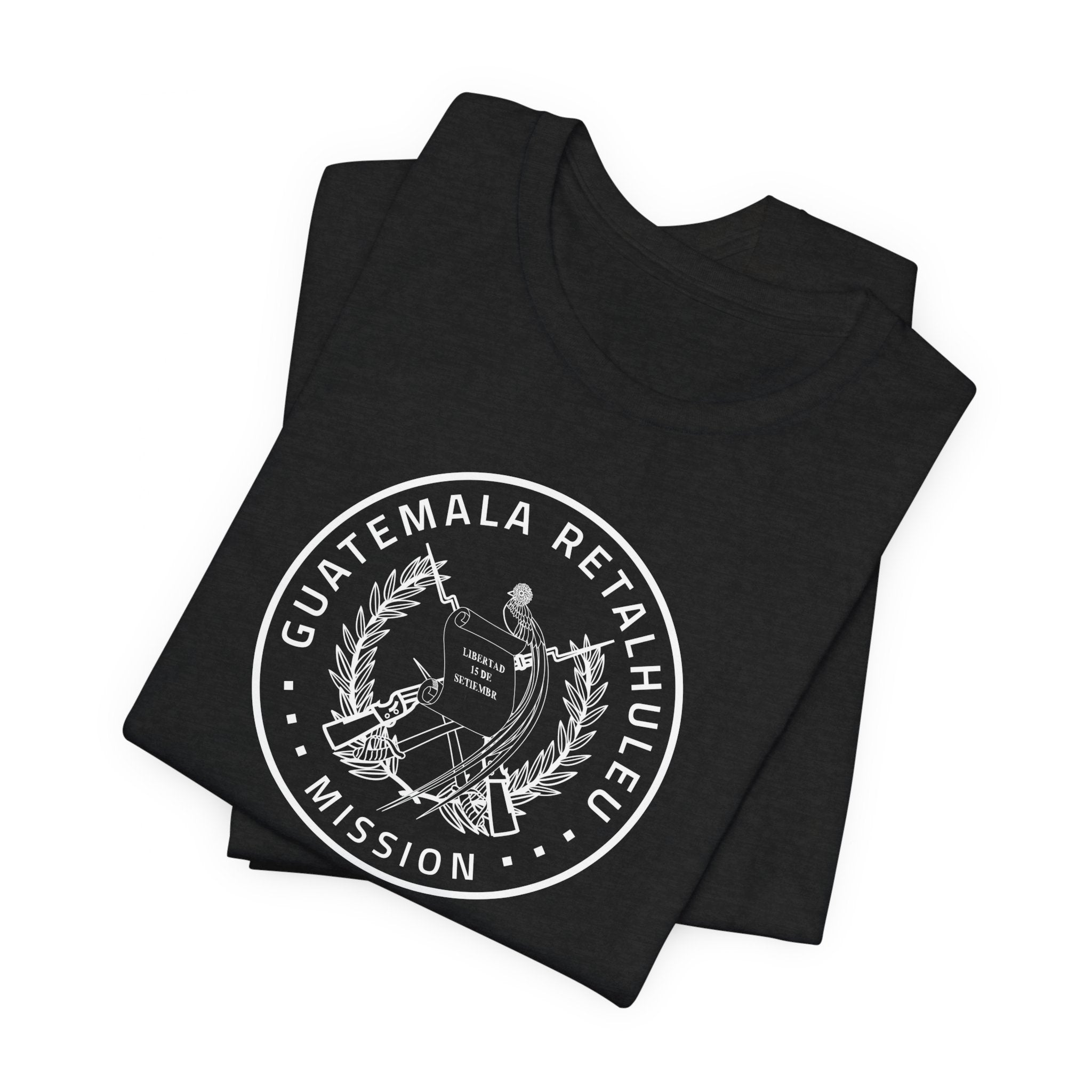 Guatemala Retalhuleu Mission Circular Monochrome Logo T-Shirt - Latter-Day Saint LDS Missionary Gift - Book of Mormon