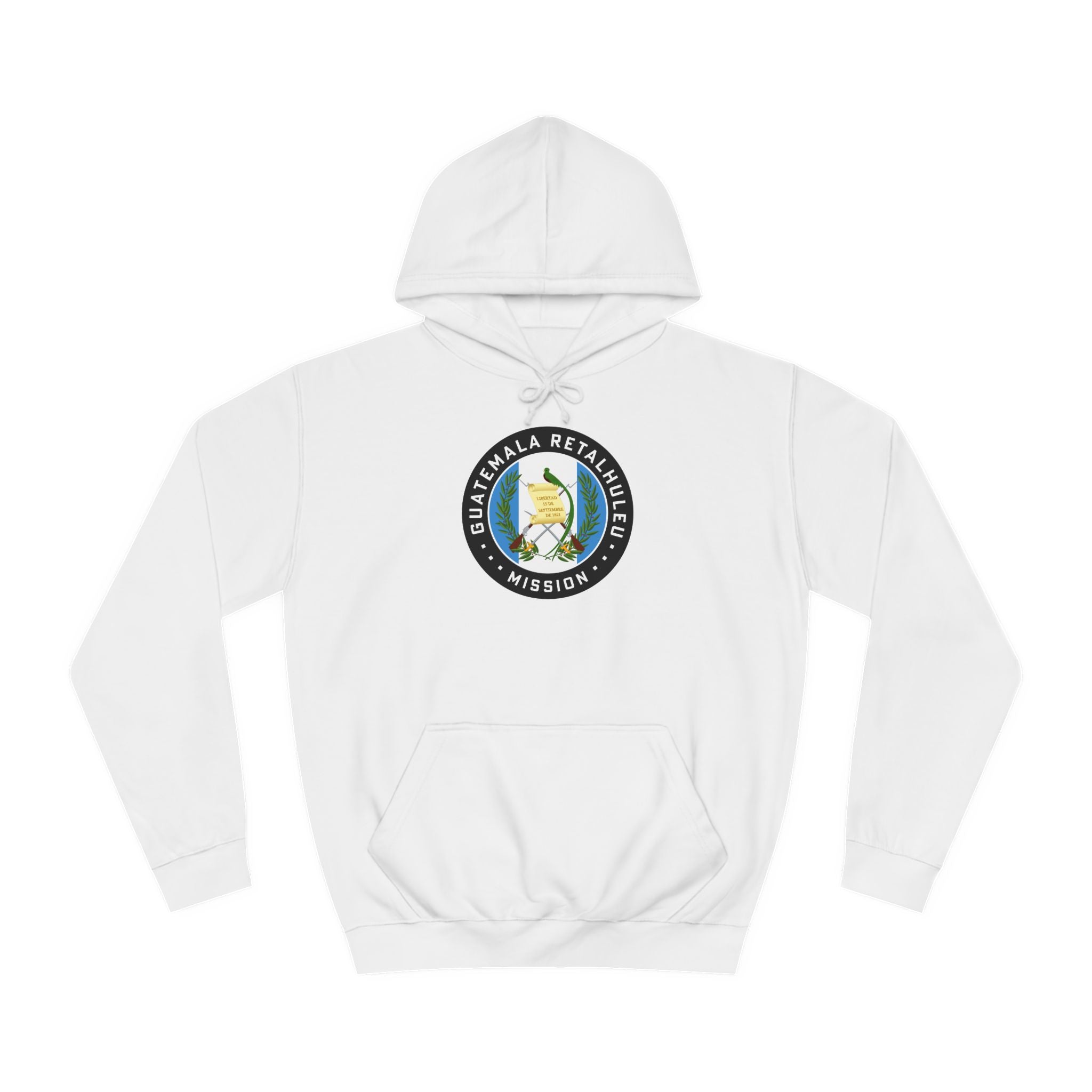 Guatemala Retalhuleu Mission Flag Logo (Black Border) College Hoodie - Latter-Day Saint LDS Missionary Gift - Book of Mormon
