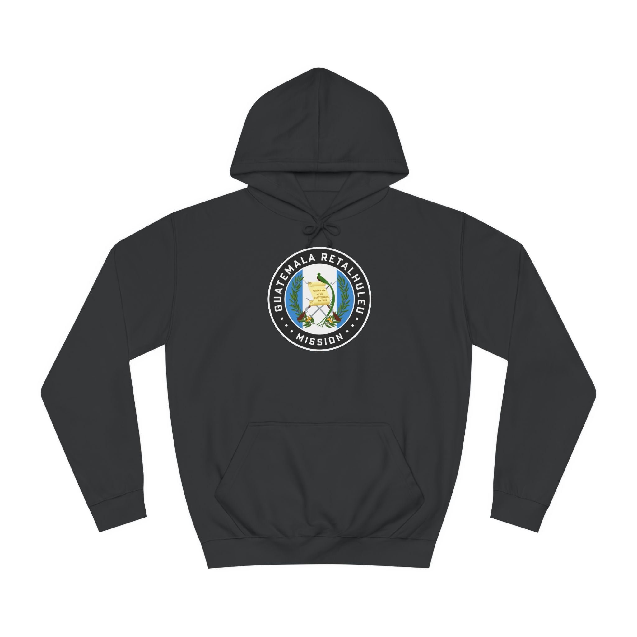 Guatemala Retalhuleu Mission Flag Logo (Black Border) College Hoodie - Latter-Day Saint LDS Missionary Gift - Book of Mormon