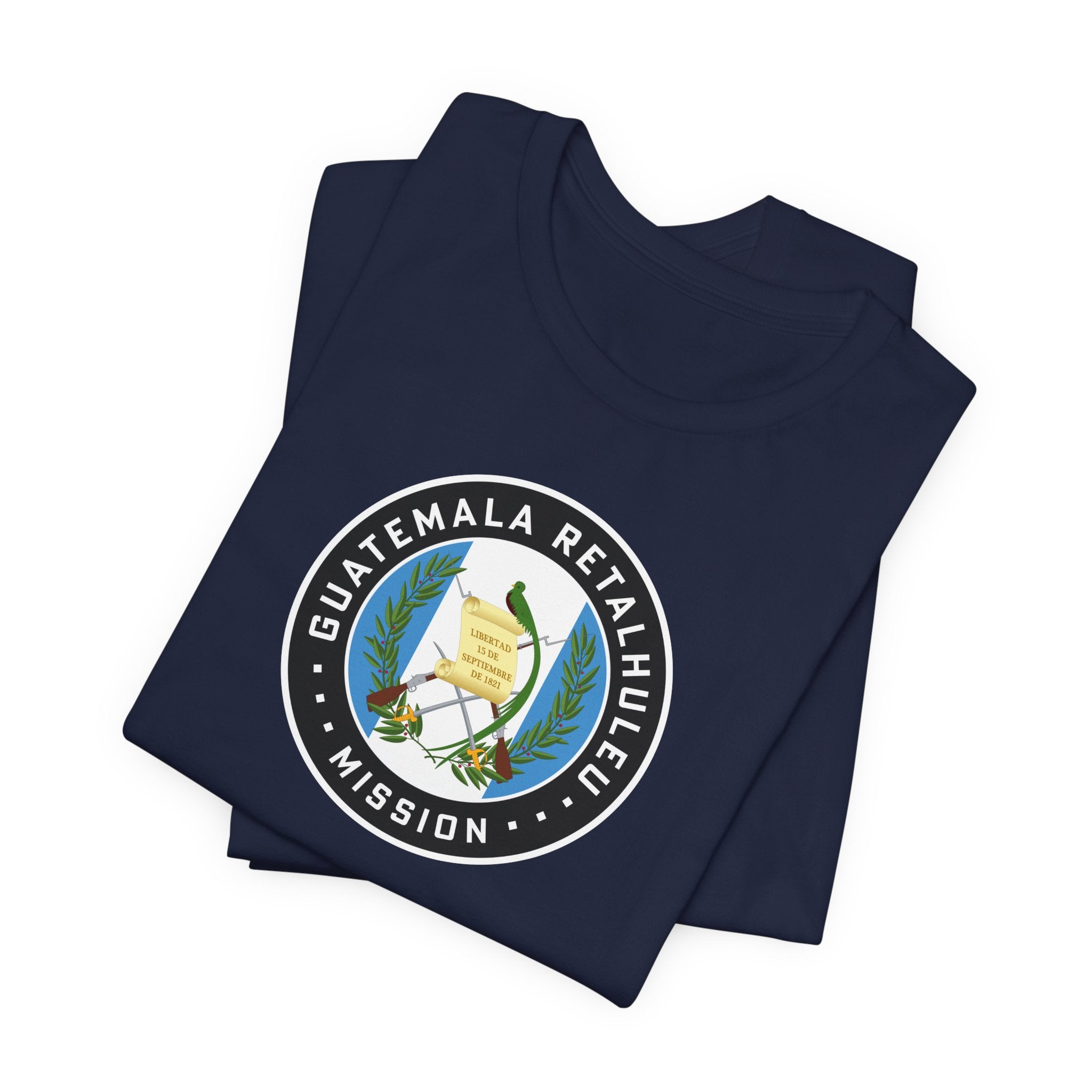 Guatemala Retalhuleu Mission Flag Logo (Black Border) T-shirt - Mission Wishlist - LDS Missionary Gift Store