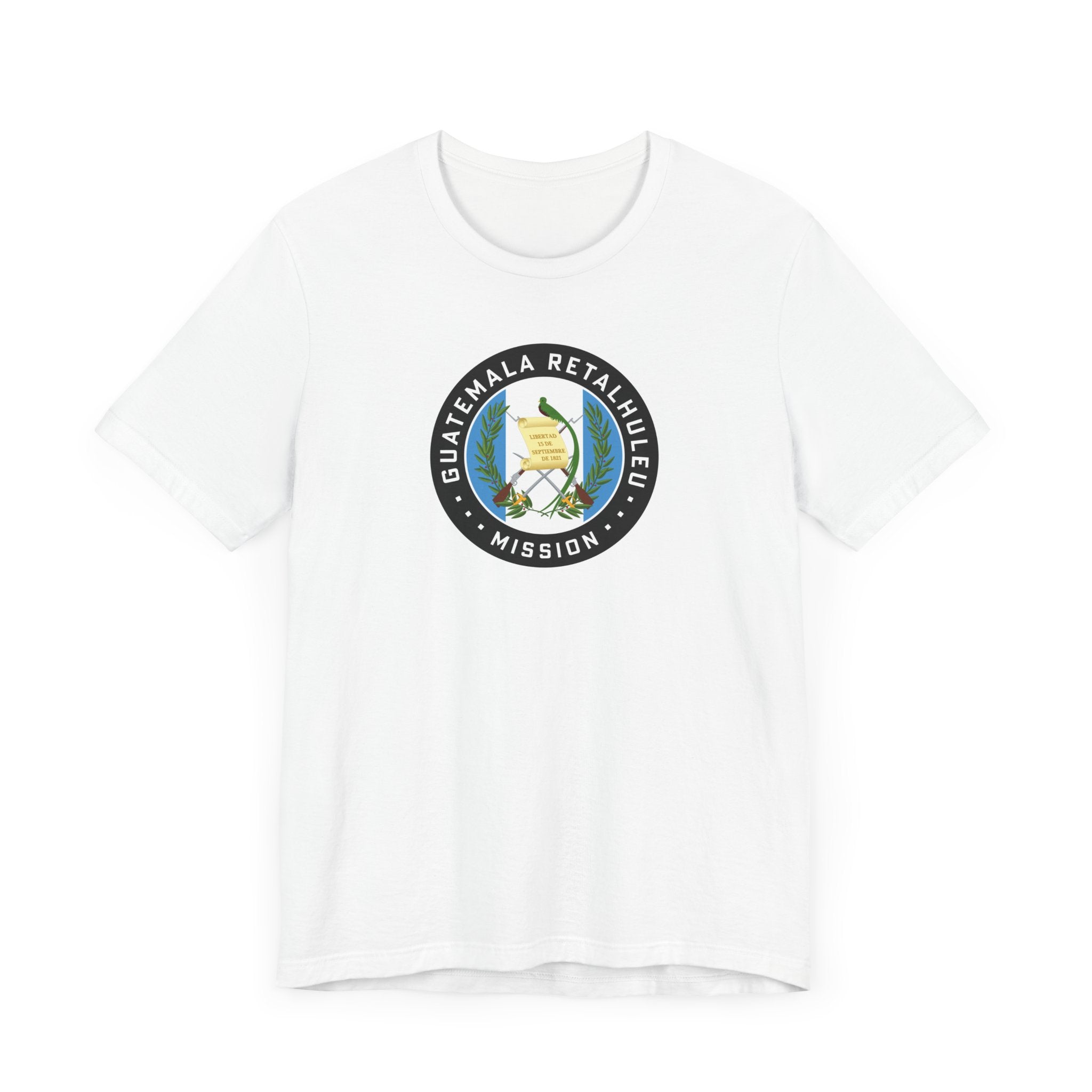 Guatemala Retalhuleu Mission Flag Logo (Black Border) T-shirt - Mission Wishlist - LDS Missionary Gift Store
