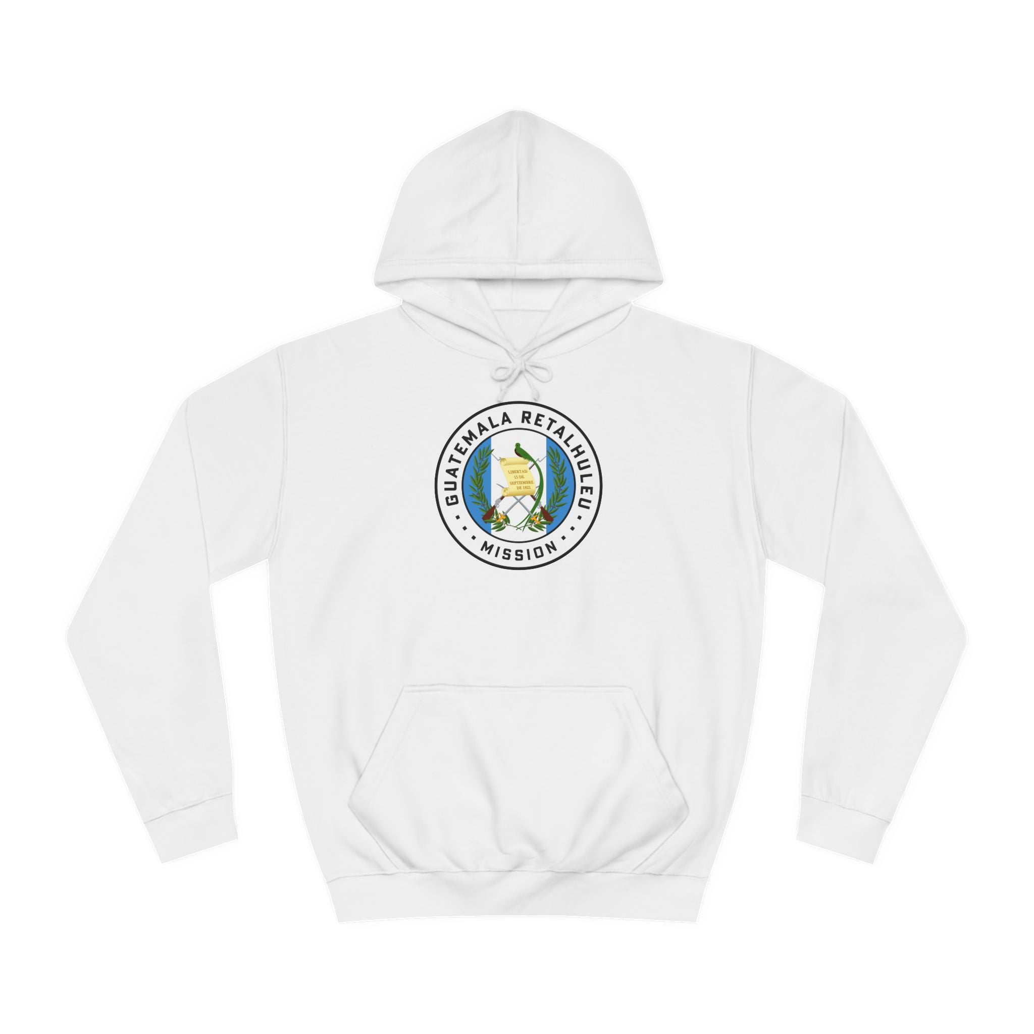 Guatemala Retalhuleu Mission Flag Logo (White Border) College Hoodie - Mission Wishlist - LDS Missionary Gift Store