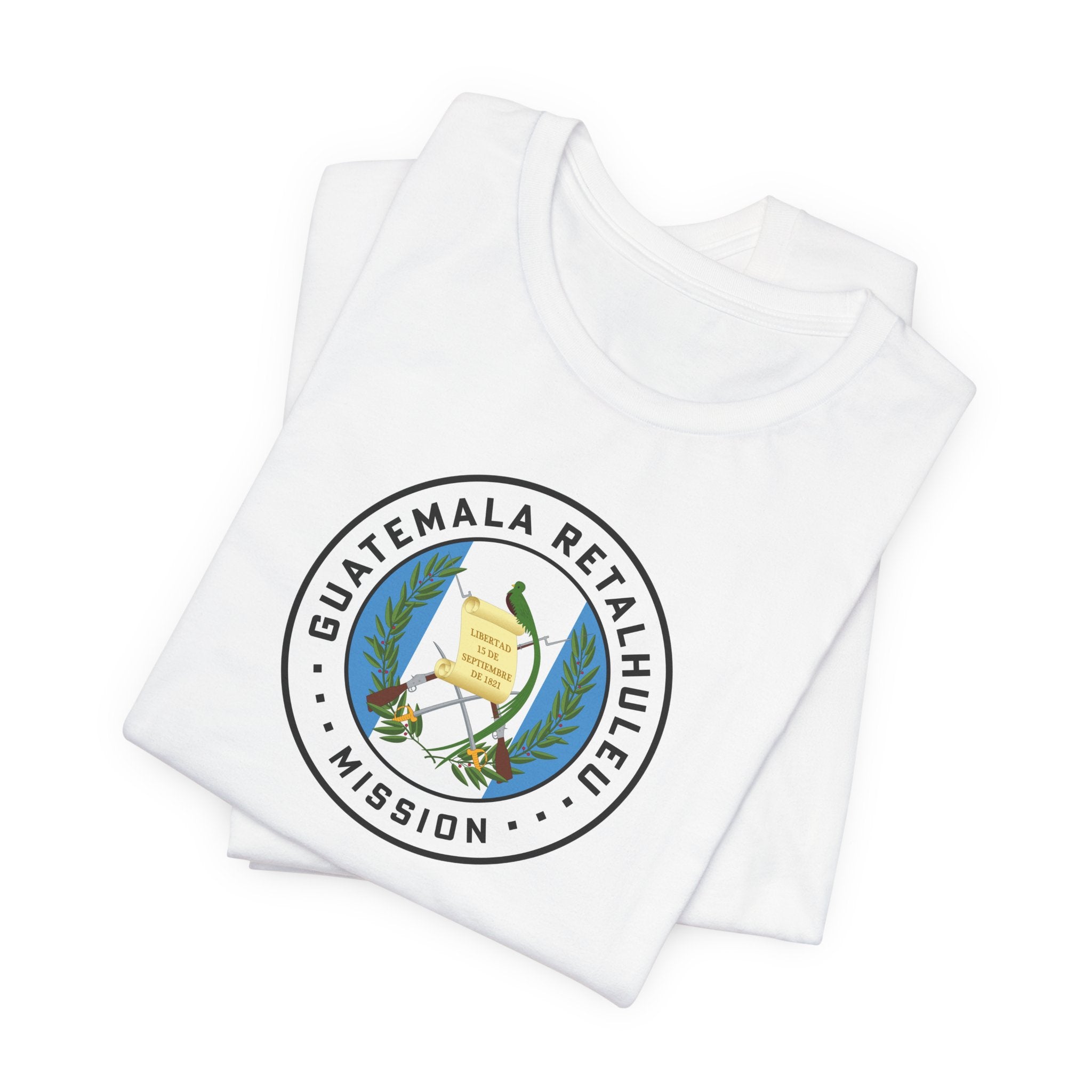 Guatemala Retalhuleu Mission Flag Logo (White Border) T-shirt - Mission Wishlist - LDS Missionary Gift Store
