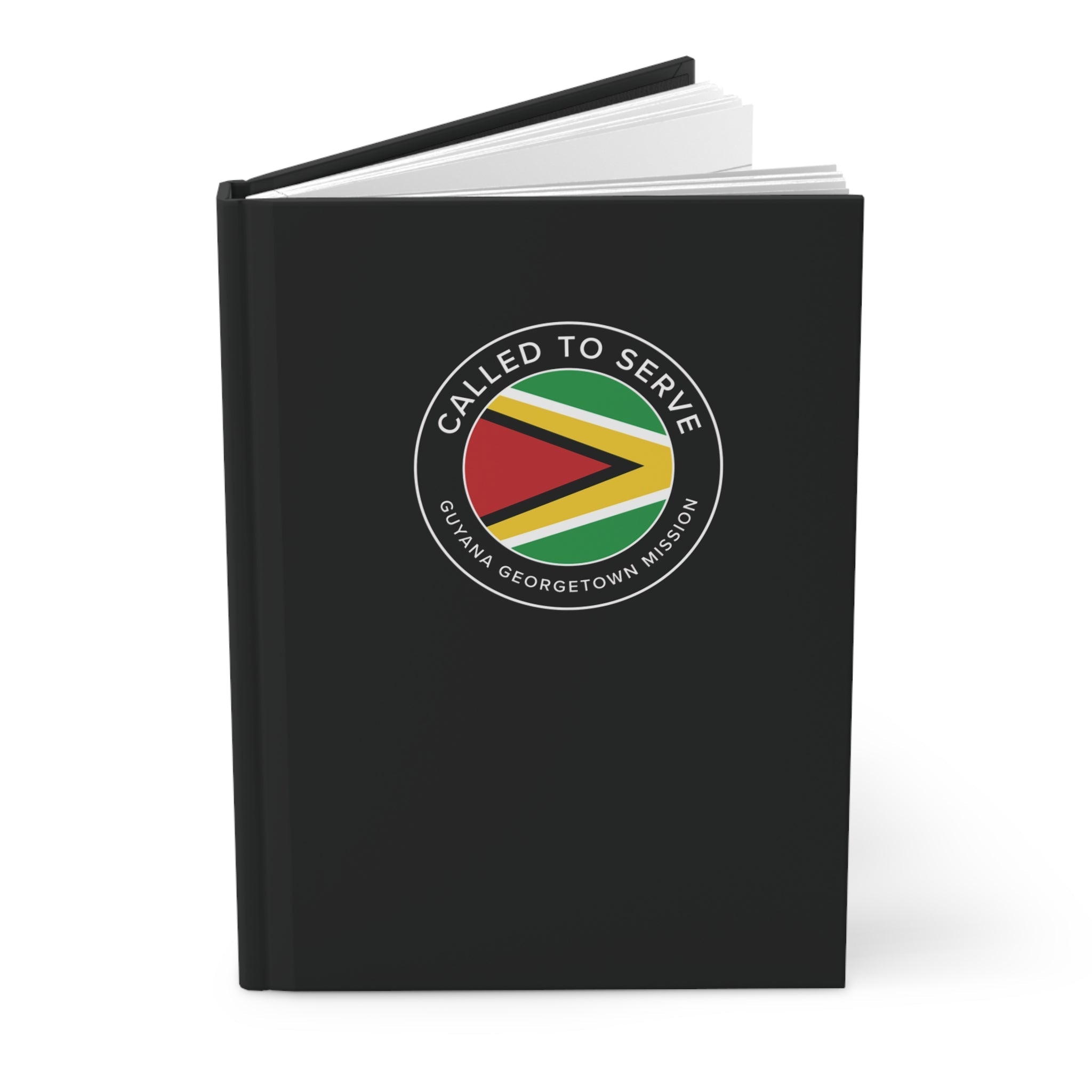 Guyana Georgetown Mission Circle Flag Called to Serve Black Hardcover Journal Matte - Latter-Day Saint LDS Missionary Gift - Book of Mormon
