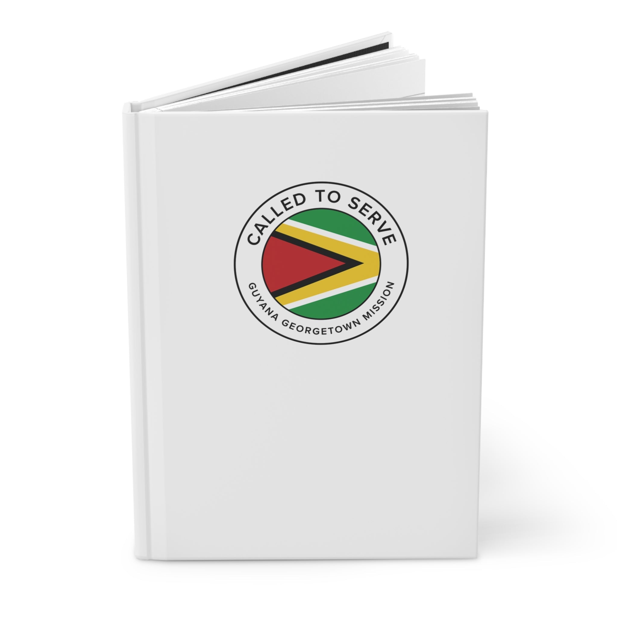 Guyana Georgetown Mission Circle Flag Called to Serve White Hardcover Journal Matte - Mission Wishlist - LDS Missionary Gift Store