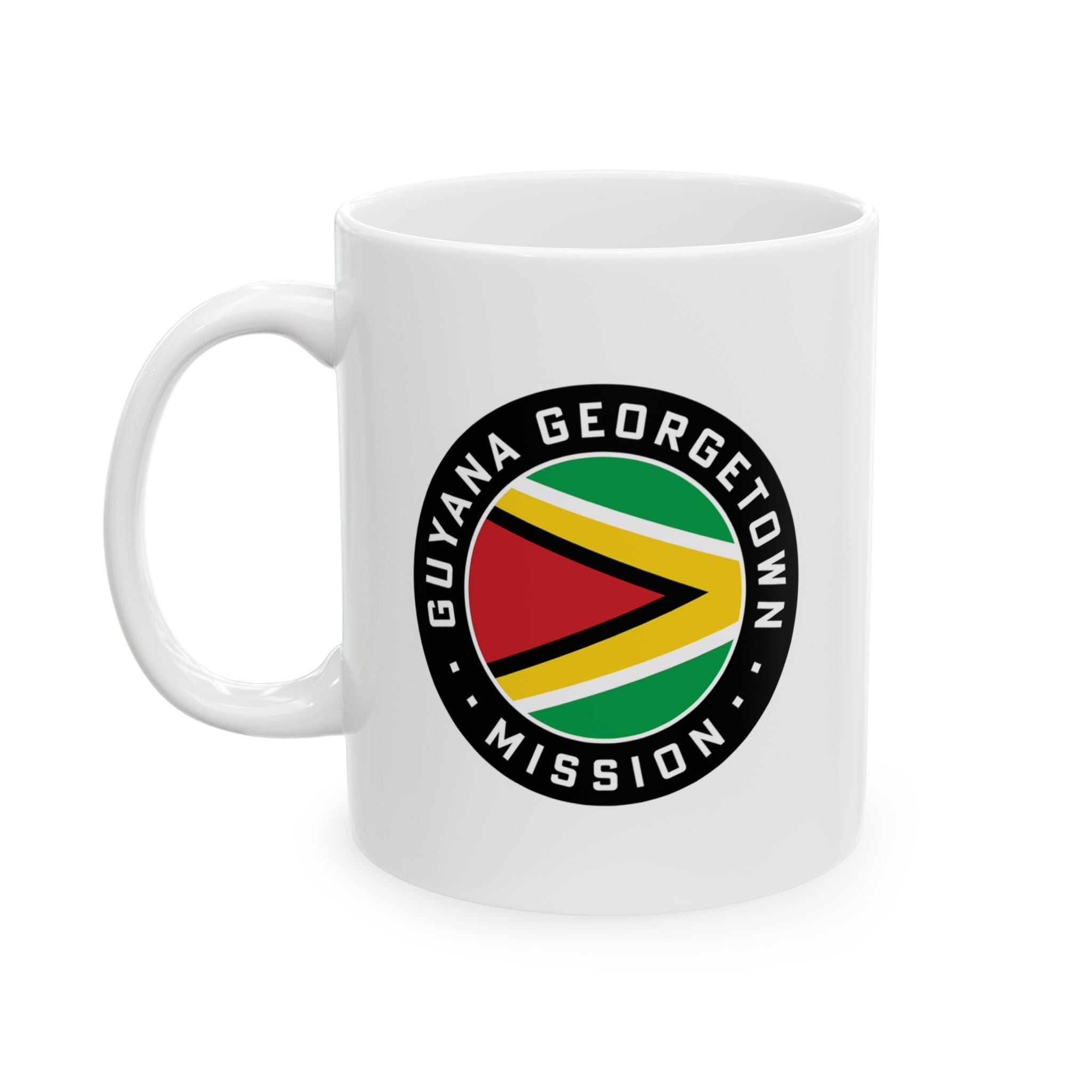 Guyana Georgetown Mission Circular Flag White Ceramic Mug - Latter-Day Saint LDS Missionary Gift - Book of Mormon
