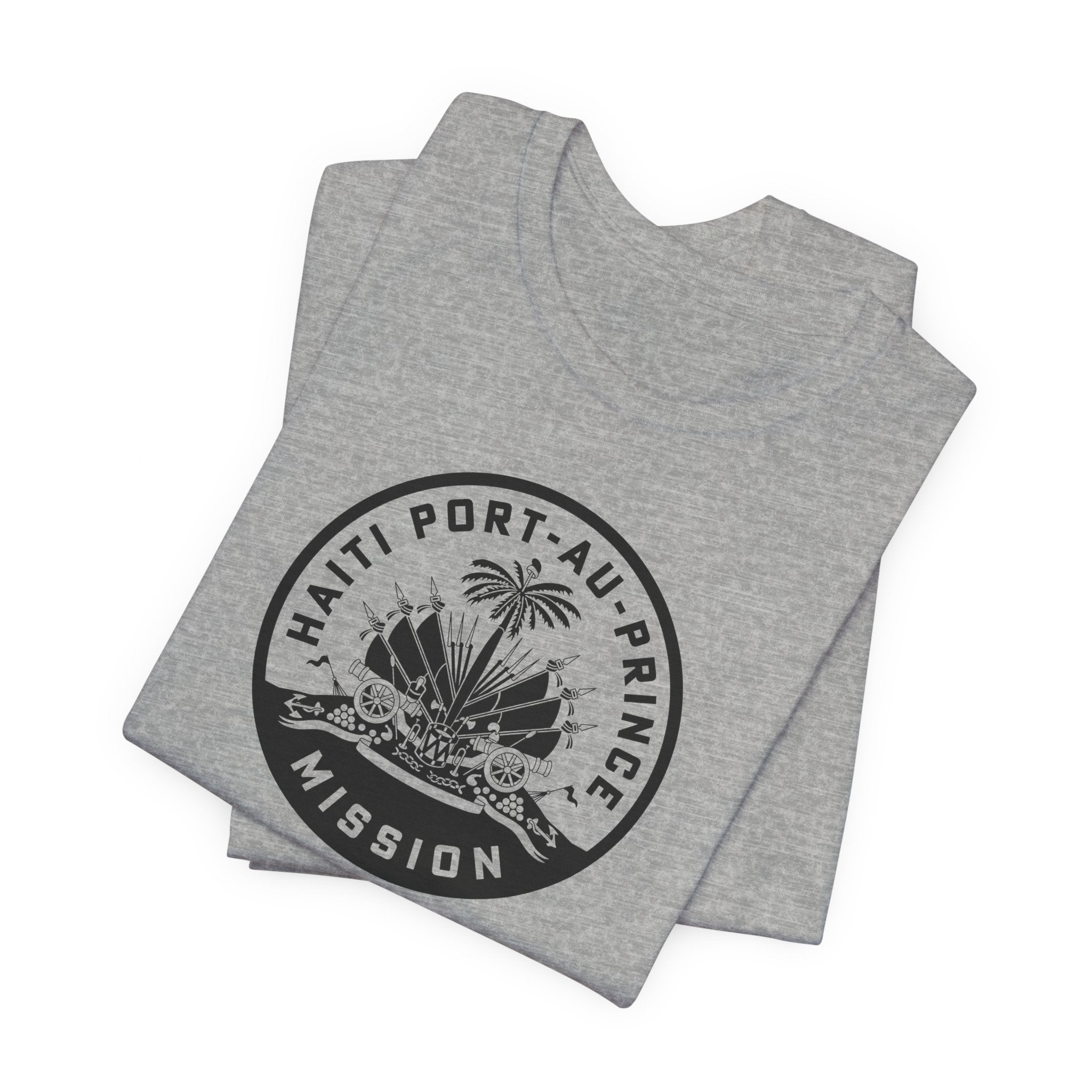Haiti Port-au-Prince Mission Circular Monochrome Logo T-Shirt - Mission Wishlist - LDS Missionary Gift Store