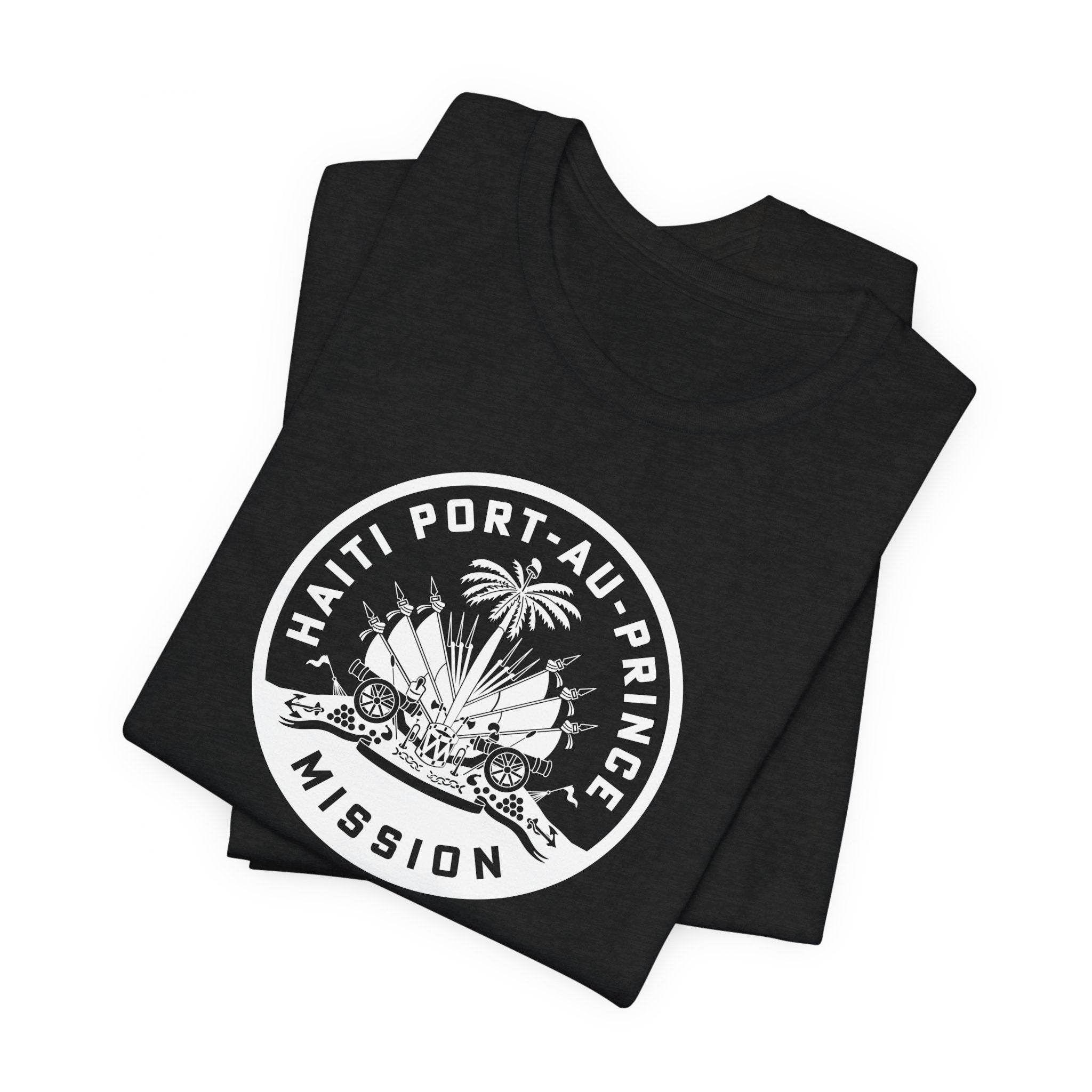 Haiti Port-au-Prince Mission Circular Monochrome Logo T-Shirt - Mission Wishlist - LDS Missionary Gift Store