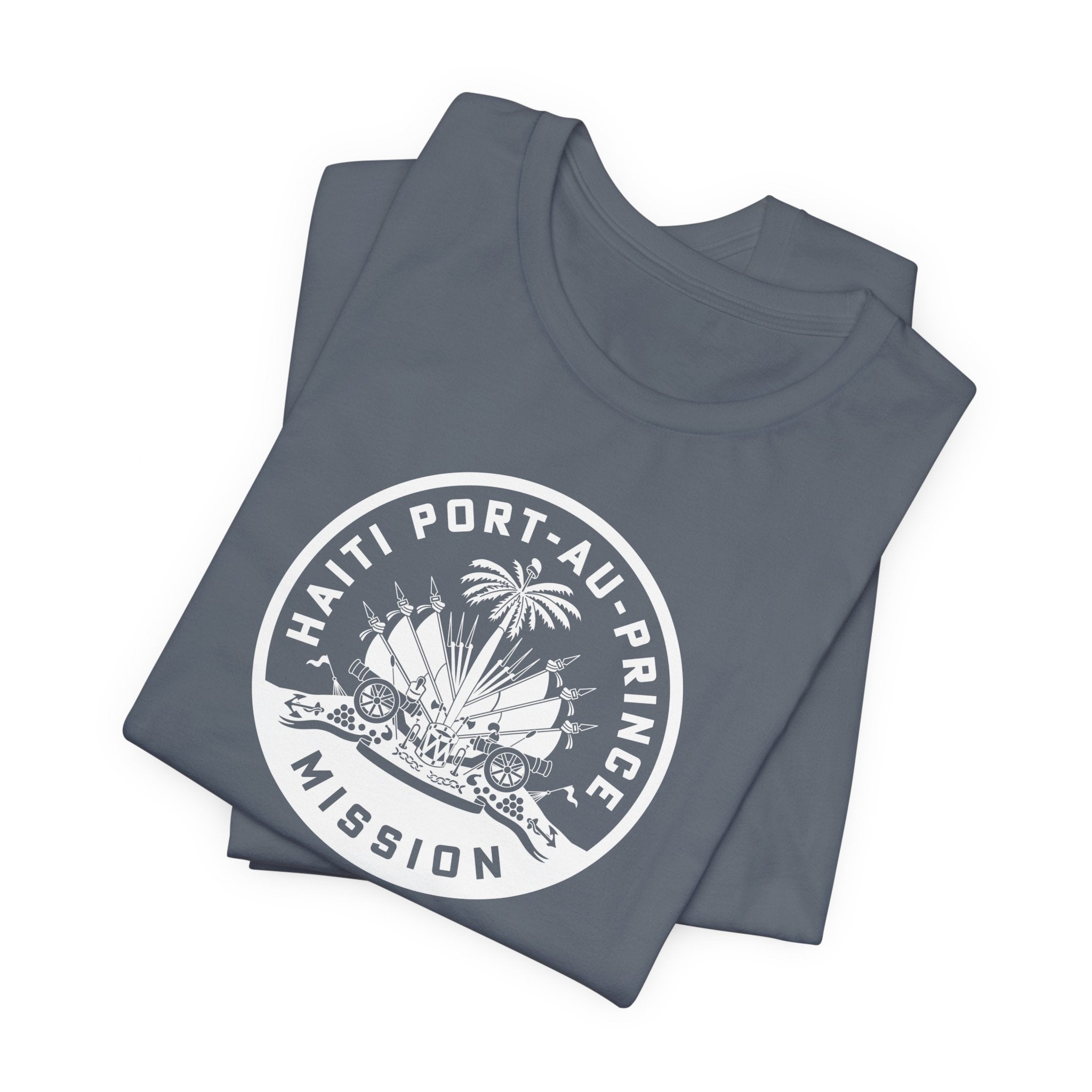 Haiti Port-au-Prince Mission Circular Monochrome Logo T-Shirt - Mission Wishlist - LDS Missionary Gift Store
