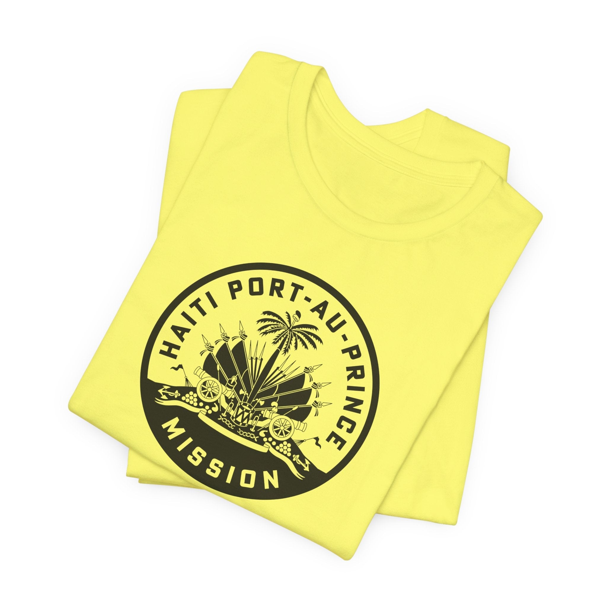 Haiti Port-au-Prince Mission Circular Monochrome Logo T-Shirt - Mission Wishlist - LDS Missionary Gift Store