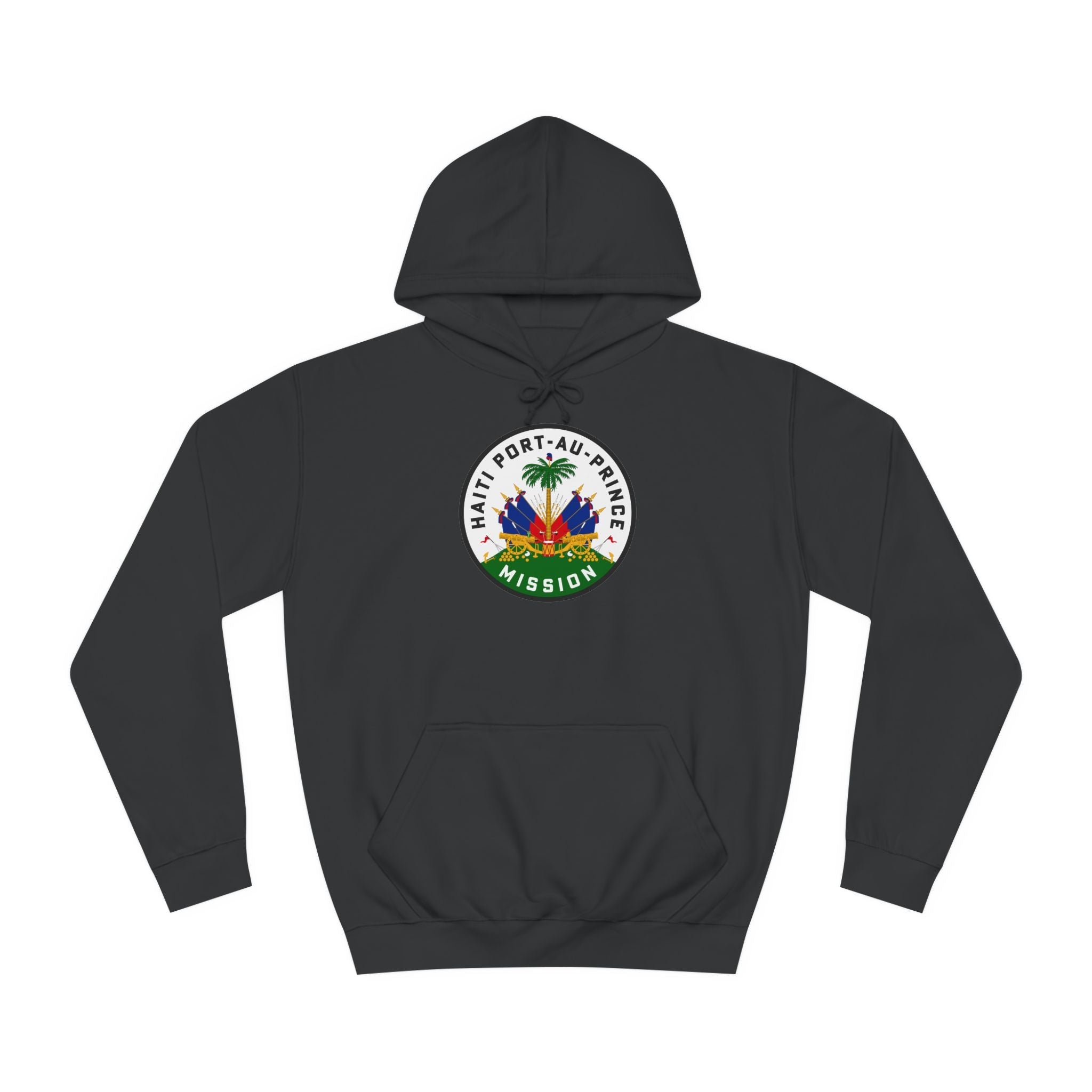 Haiti Port-au-Prince Mission Flag Logo (White Border) College Hoodie - Mission Wishlist - LDS Missionary Gift Store