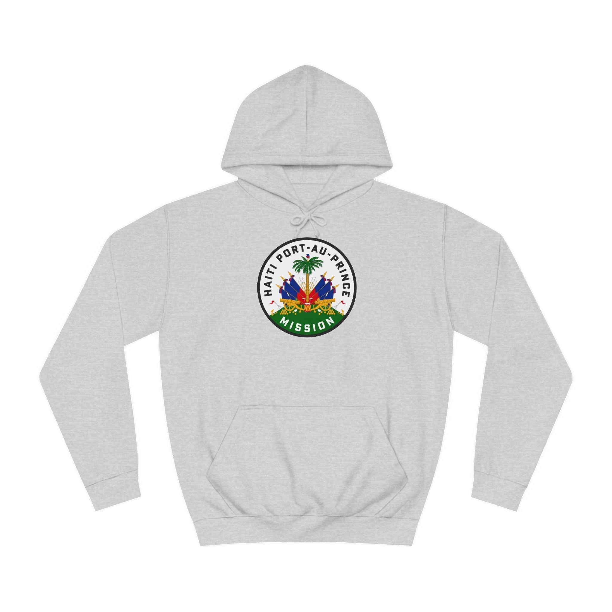 Haiti Port-au-Prince Mission Flag Logo (White Border) College Hoodie - Mission Wishlist - LDS Missionary Gift Store