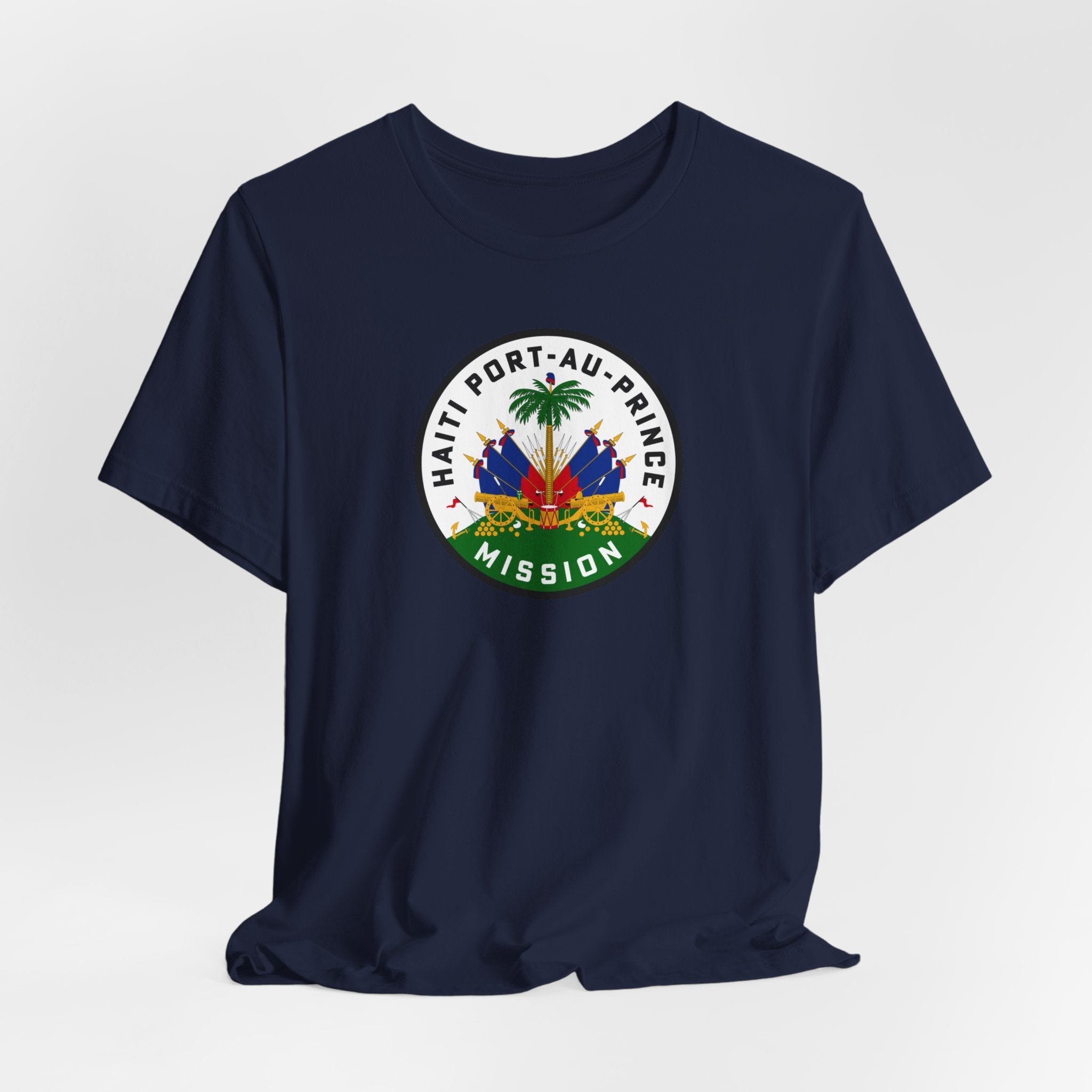 Haiti Port-au-Prince Mission Flag Logo (White Border) T-shirt - Mission Wishlist - LDS Missionary Gift Store