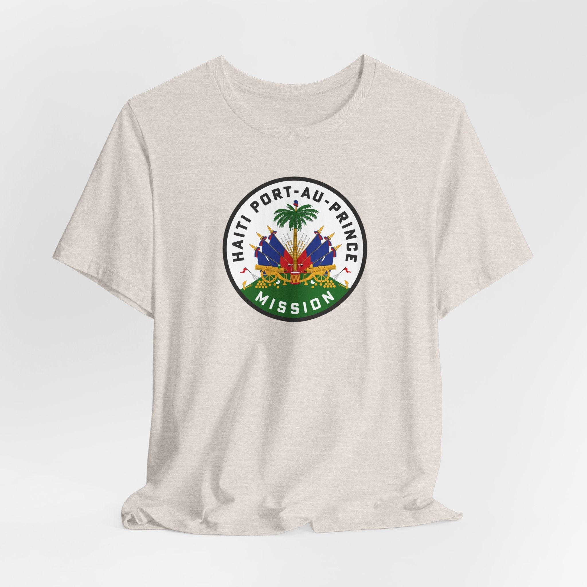 Haiti Port-au-Prince Mission Flag Logo (White Border) T-shirt - Mission Wishlist - LDS Missionary Gift Store