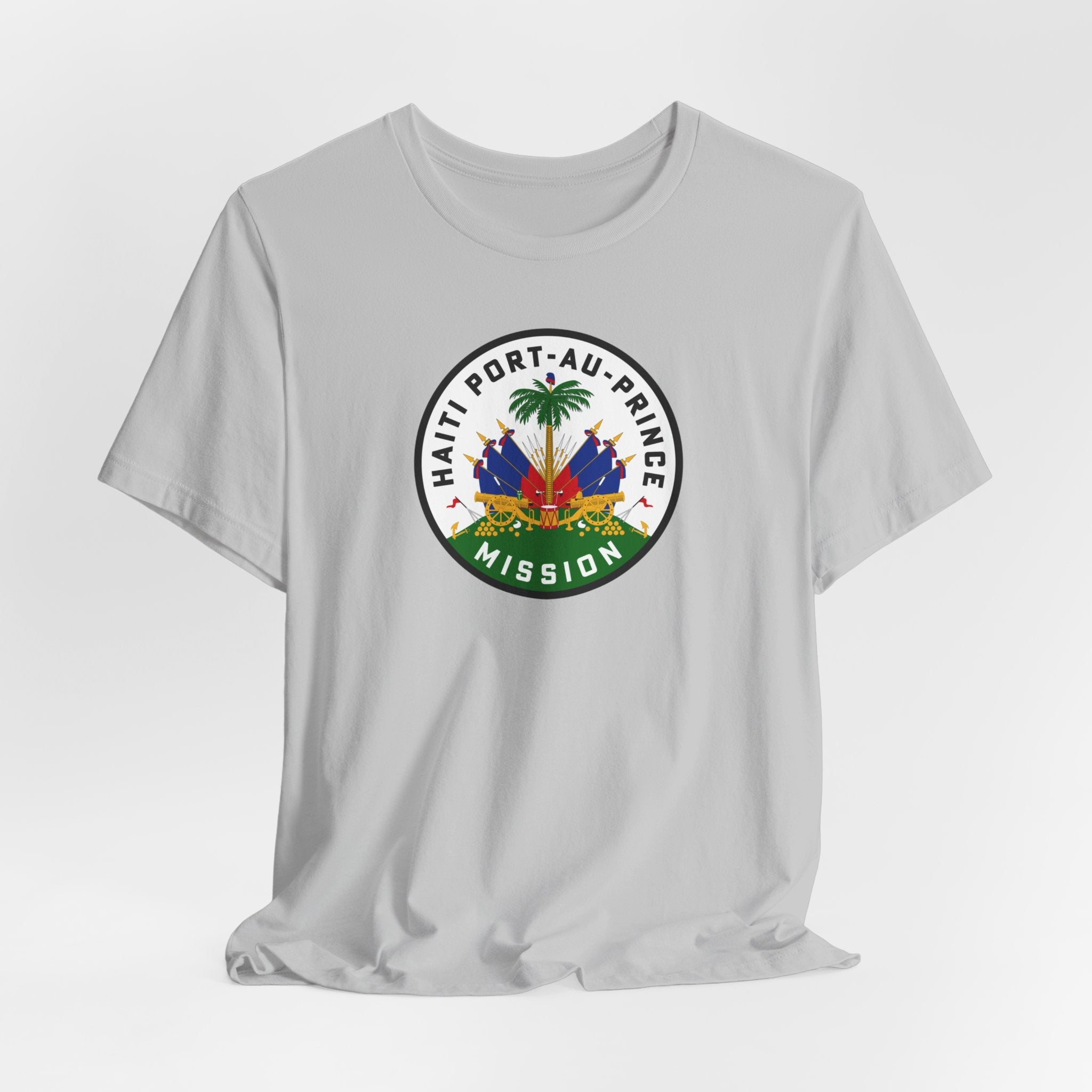 Haiti Port-au-Prince Mission Flag Logo (White Border) T-shirt - Mission Wishlist - LDS Missionary Gift Store