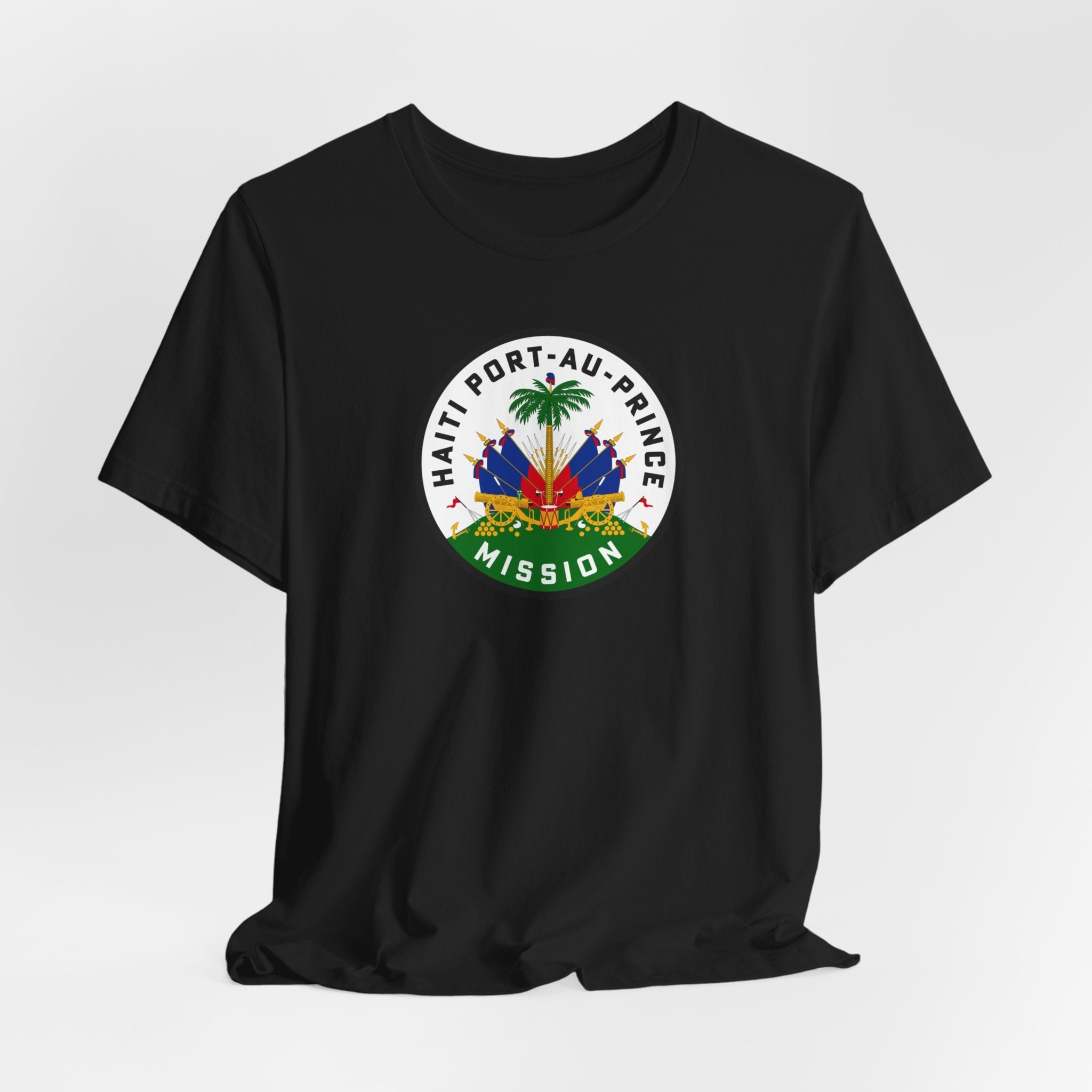 Haiti Port-au-Prince Mission Flag Logo (White Border) T-shirt - Mission Wishlist - LDS Missionary Gift Store