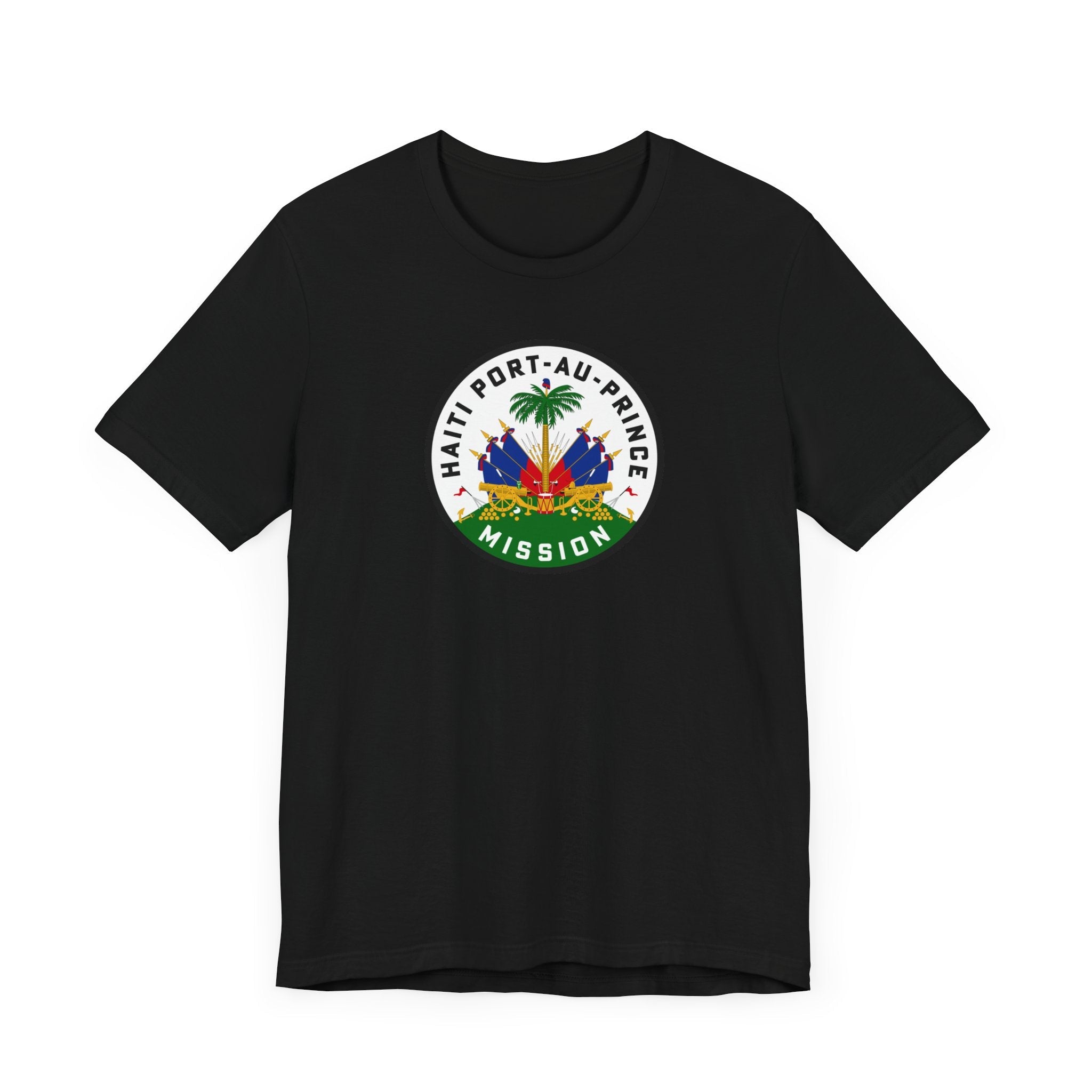 Haiti Port-au-Prince Mission Flag Logo (White Border) T-shirt - Mission Wishlist - LDS Missionary Gift Store