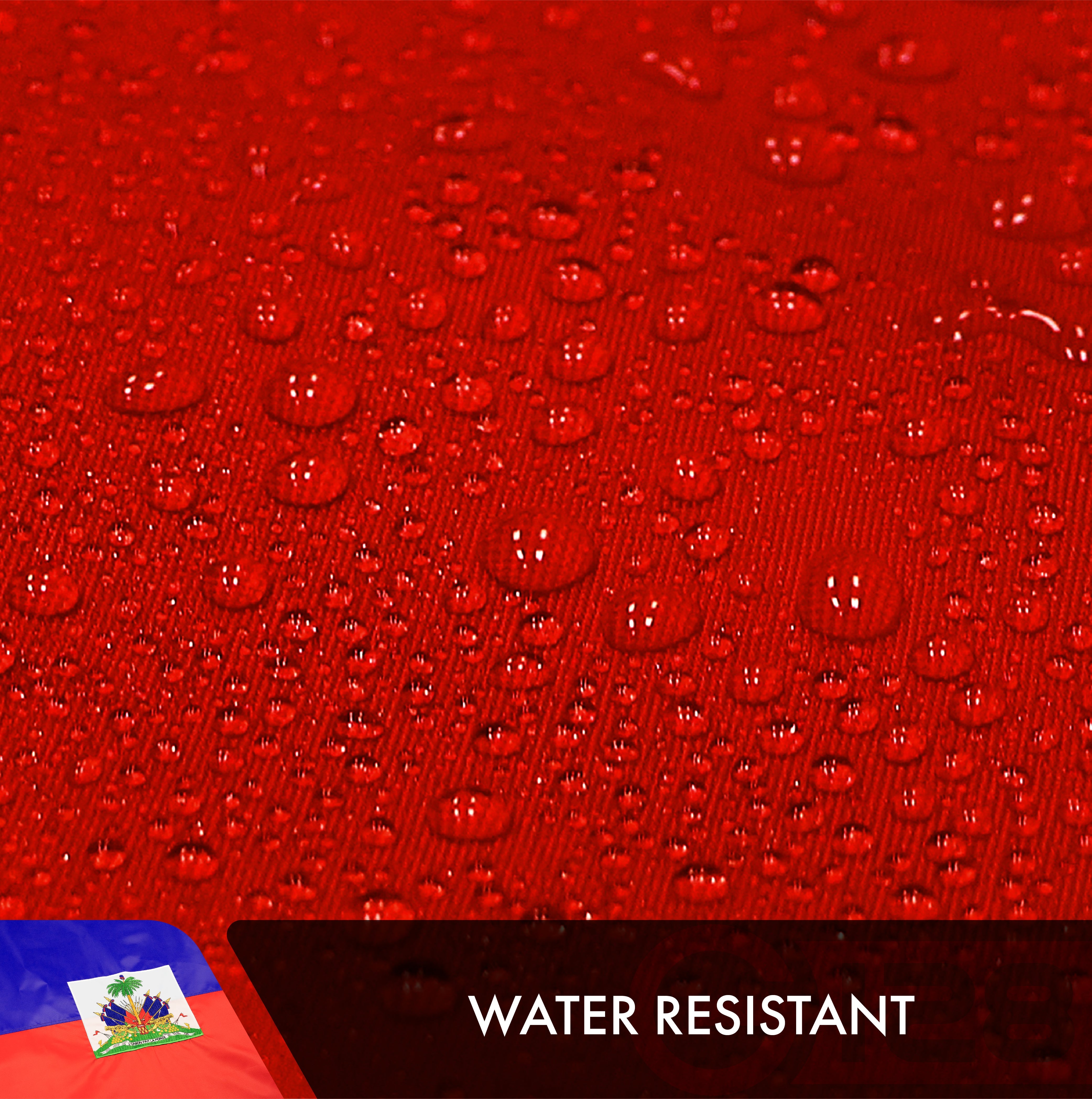 G128 Haiti (Haitian) Flag | 3x5 feet | Double Sided Embroidered 210D Indoor/Outdoor, Brass Grommets, Heavy Duty Polyester