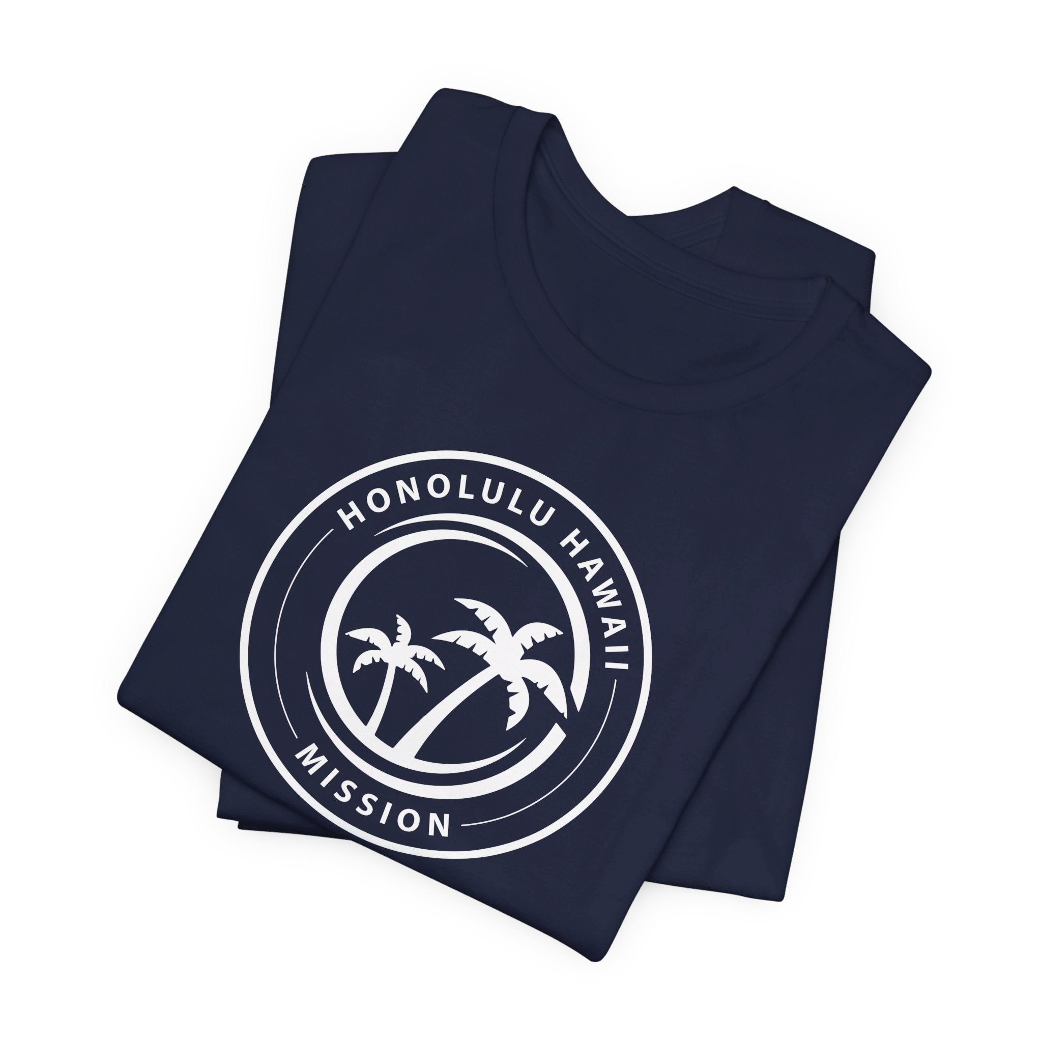 Hawaii Honolulu Mission Circular Monochrome Logo T-Shirt - Mission Wishlist - LDS Missionary Gift Store