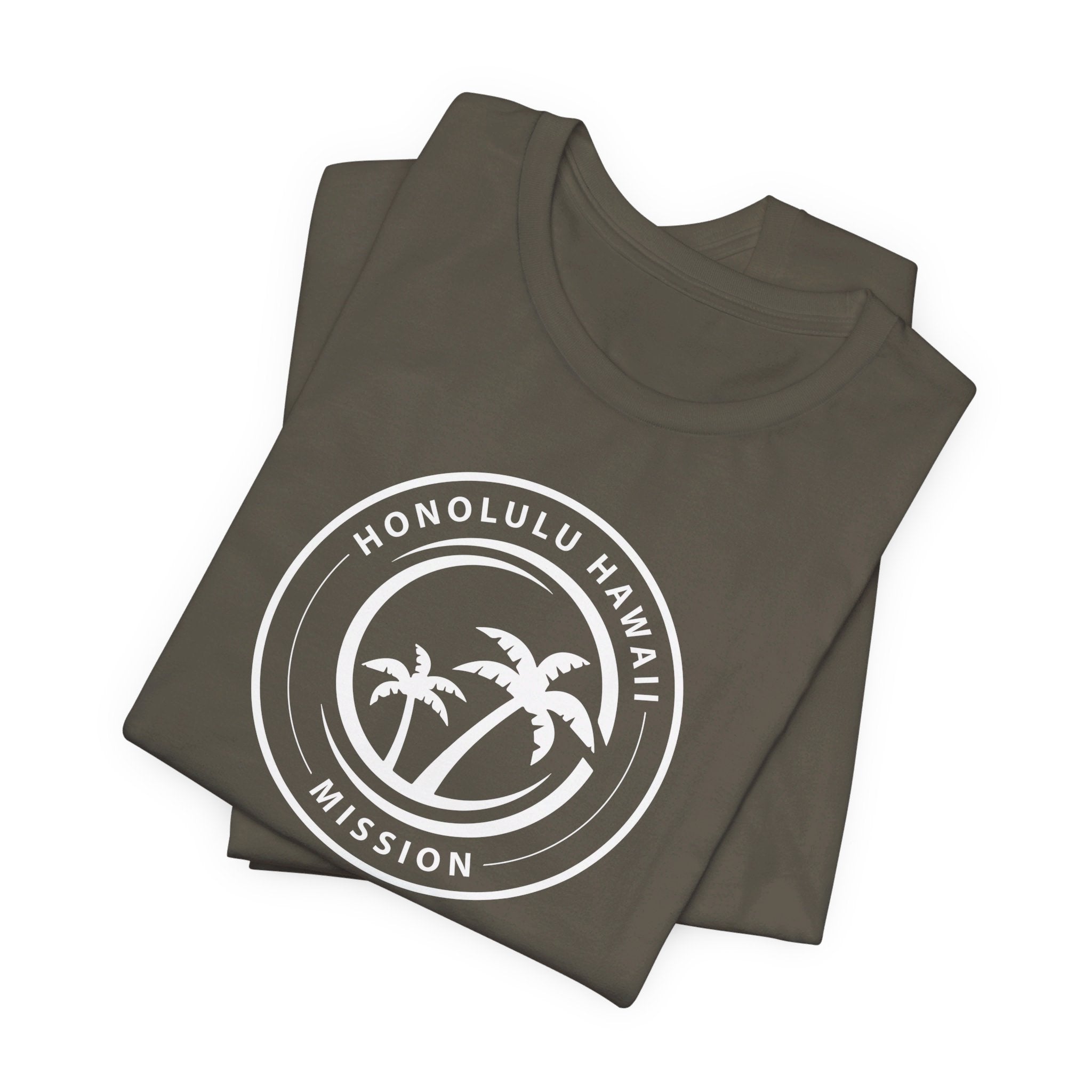 Hawaii Honolulu Mission Circular Monochrome Logo T-Shirt - Mission Wishlist - LDS Missionary Gift Store