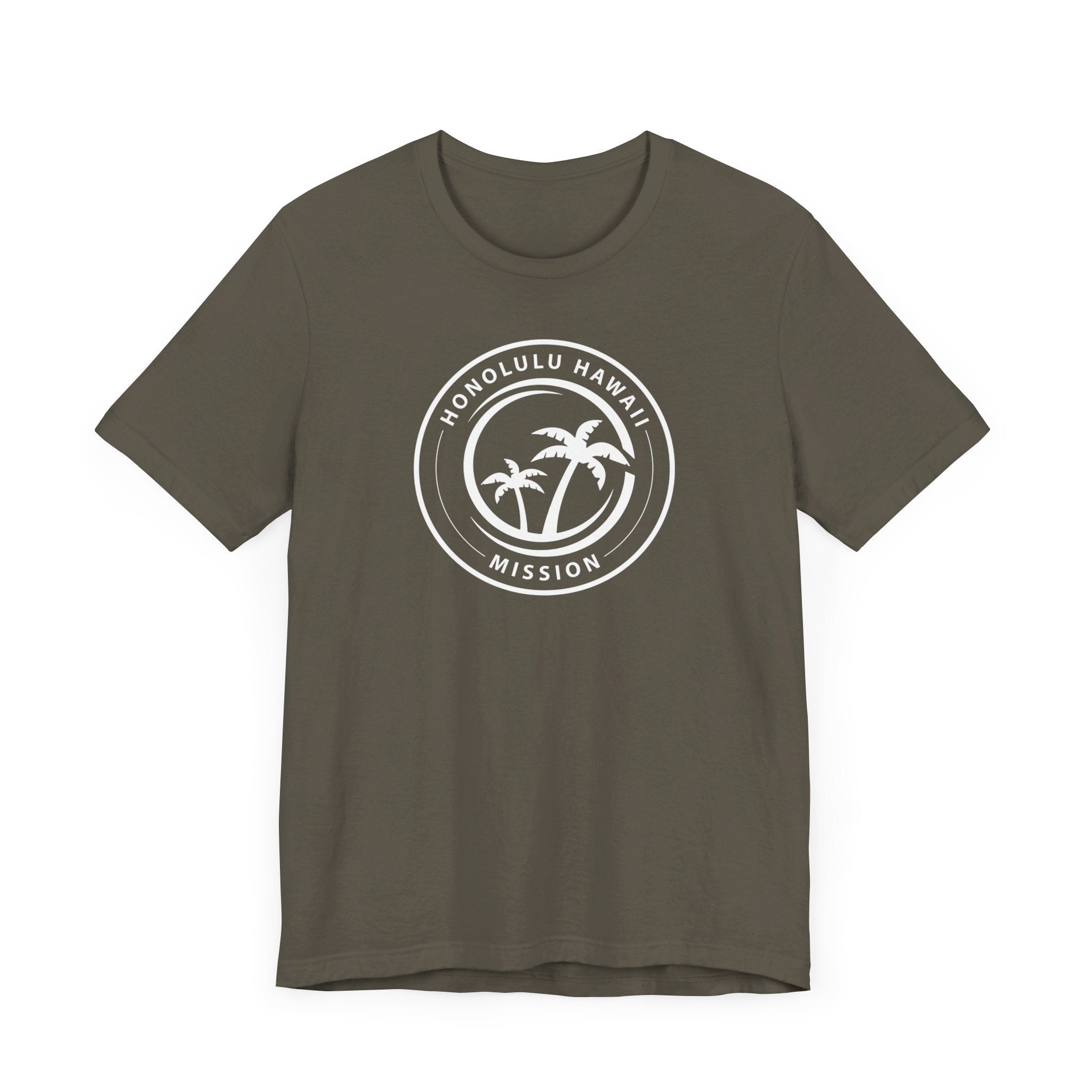 Hawaii Honolulu Mission Circular Monochrome Logo T-Shirt - Mission Wishlist - LDS Missionary Gift Store