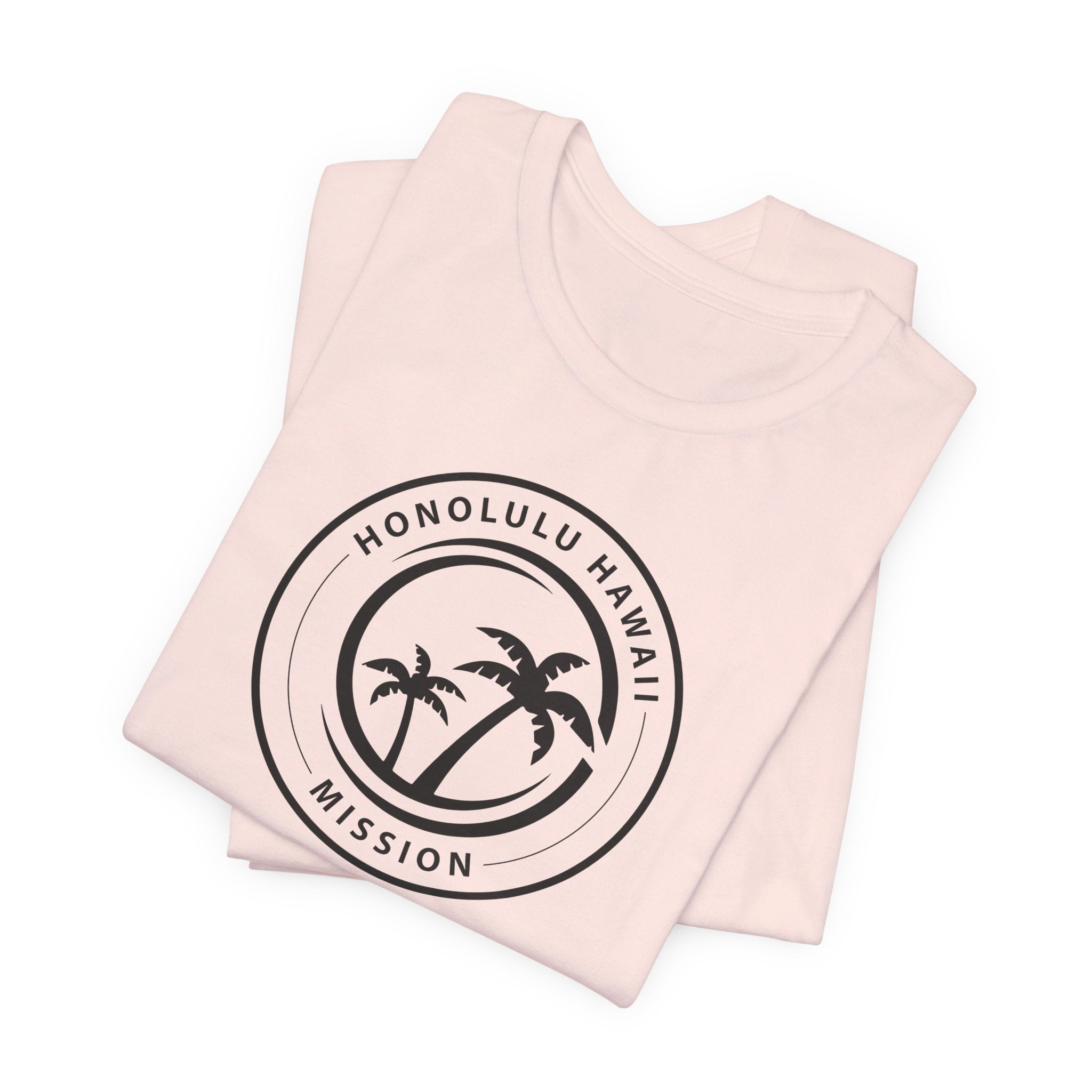 Hawaii Honolulu Mission Circular Monochrome Logo T-Shirt - Mission Wishlist - LDS Missionary Gift Store