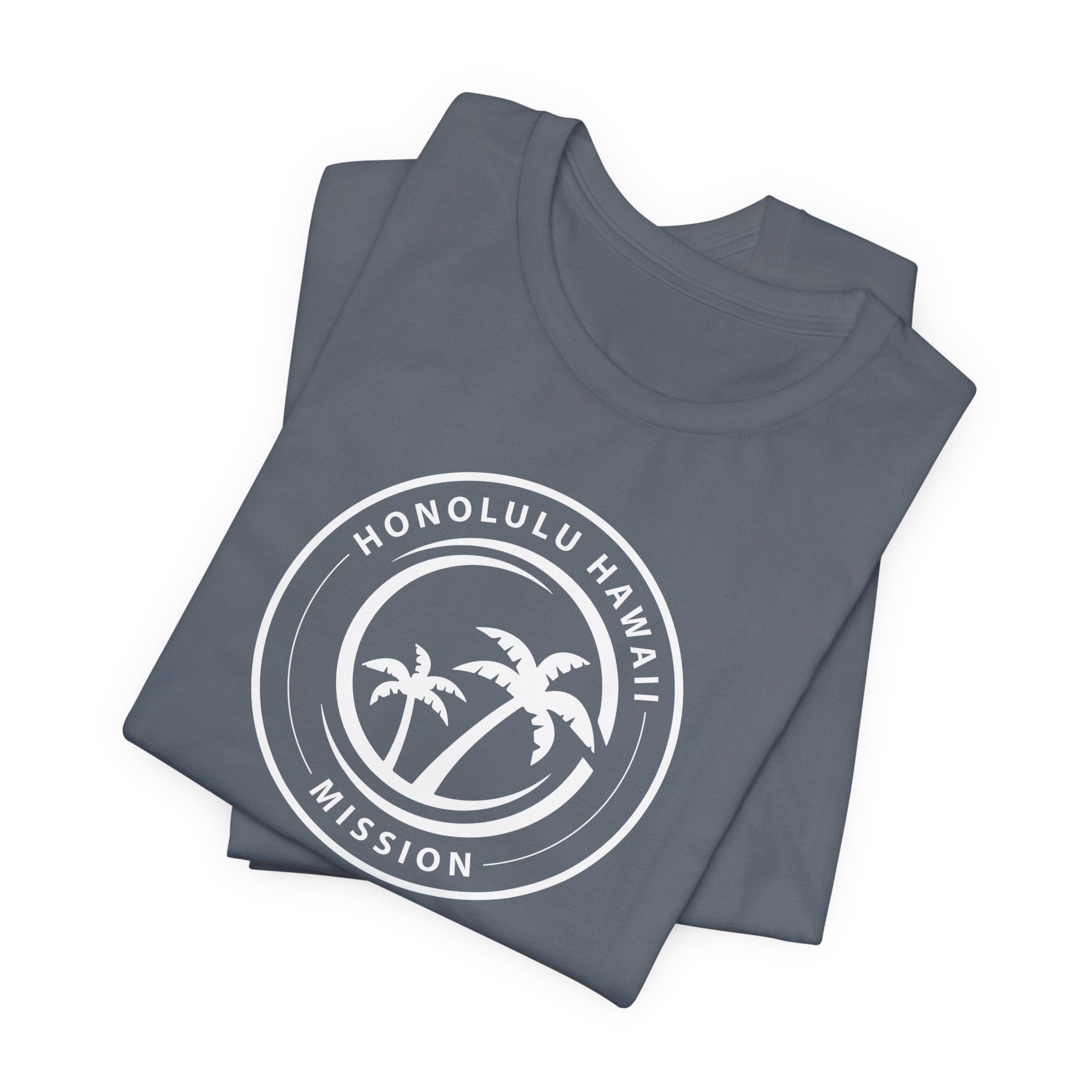 Hawaii Honolulu Mission Circular Monochrome Logo T-Shirt - Mission Wishlist - LDS Missionary Gift Store