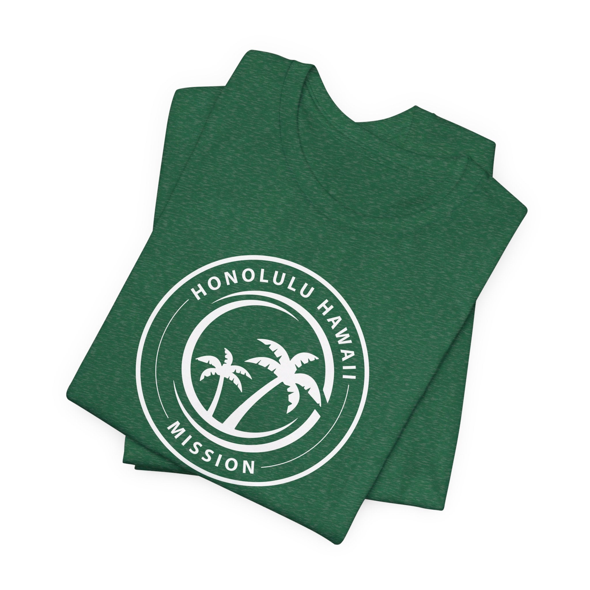 Hawaii Honolulu Mission Circular Monochrome Logo T-Shirt - Mission Wishlist - LDS Missionary Gift Store