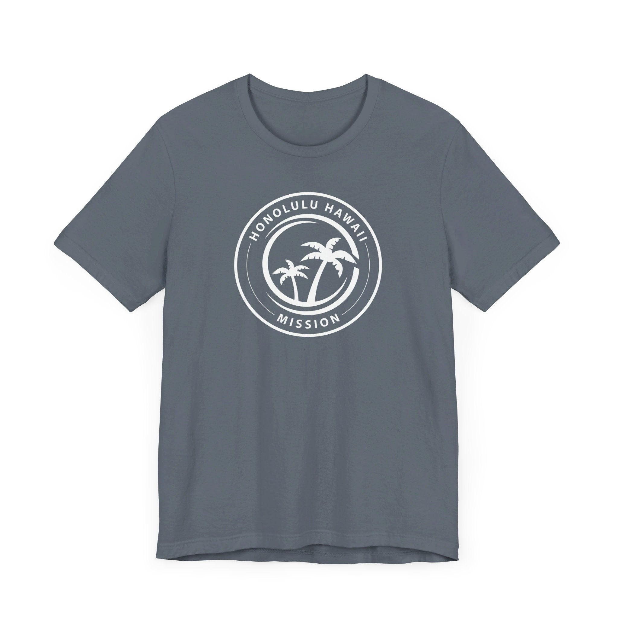 Hawaii Honolulu Mission Circular Monochrome Logo T-Shirt - Mission Wishlist - LDS Missionary Gift Store