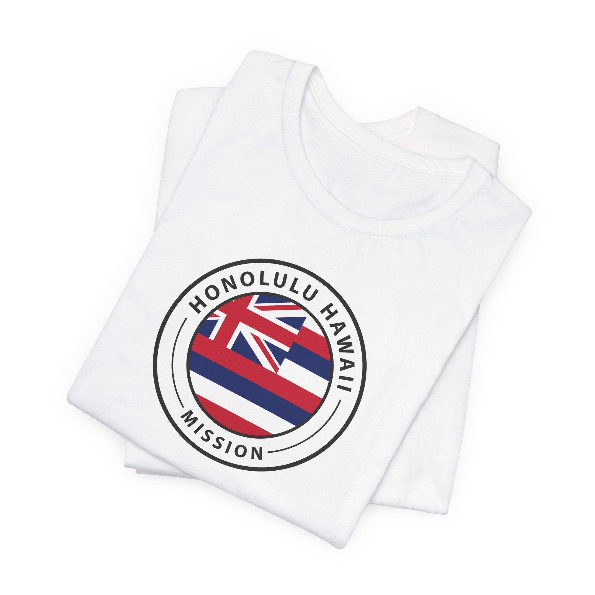 Hawaii Honolulu Mission State Flag Logo (White Border) T-shirt - Mission Wishlist - LDS Missionary Gift Store