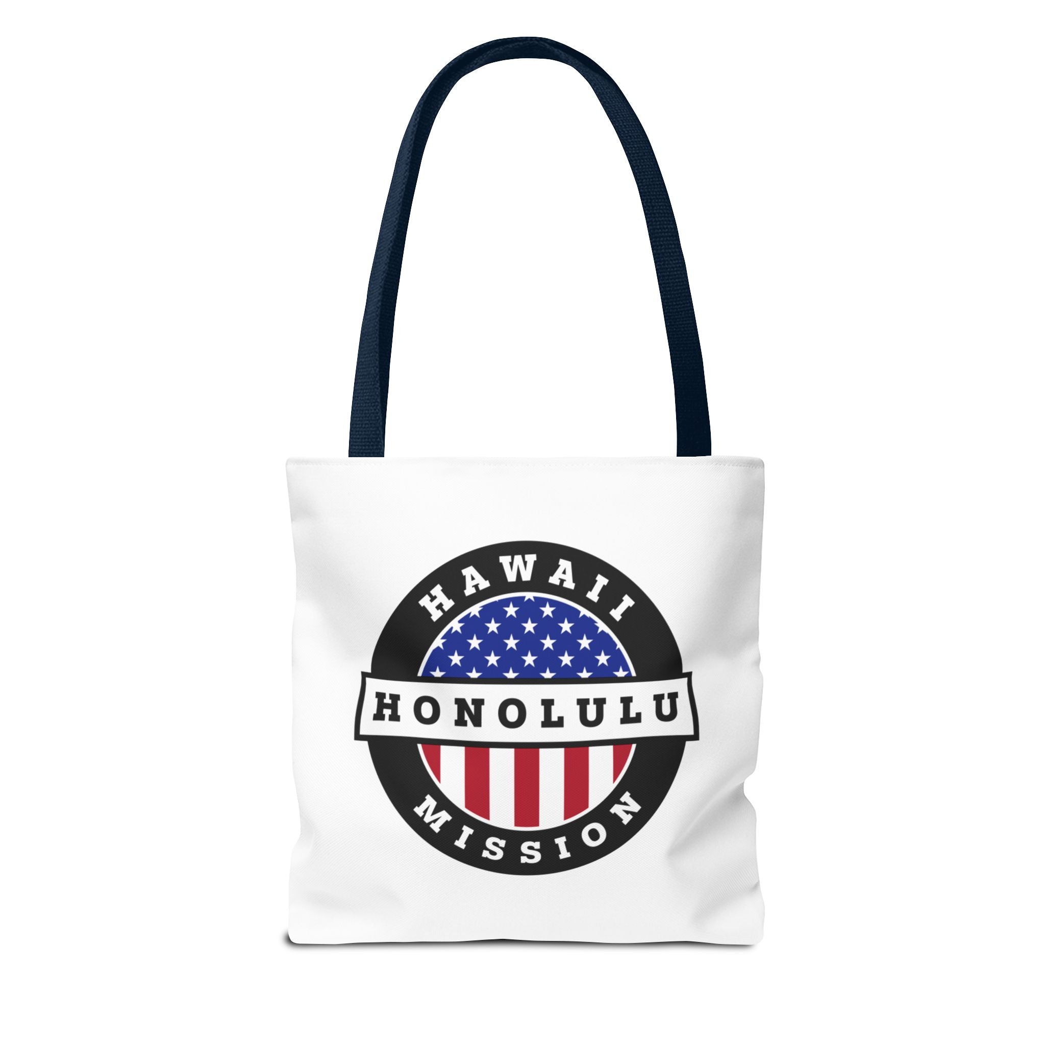 Hawaii Honolulu Mission USA Flag Logo Tote Bag White - Mission Wishlist - LDS Missionary Gift Store
