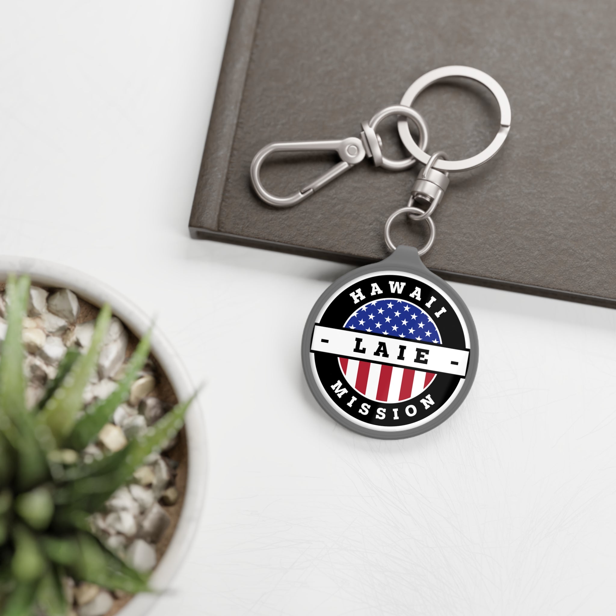 Hawaii Laie Mission Circle Flag Key Tag - Mission Wishlist - LDS Missionary Gift Store