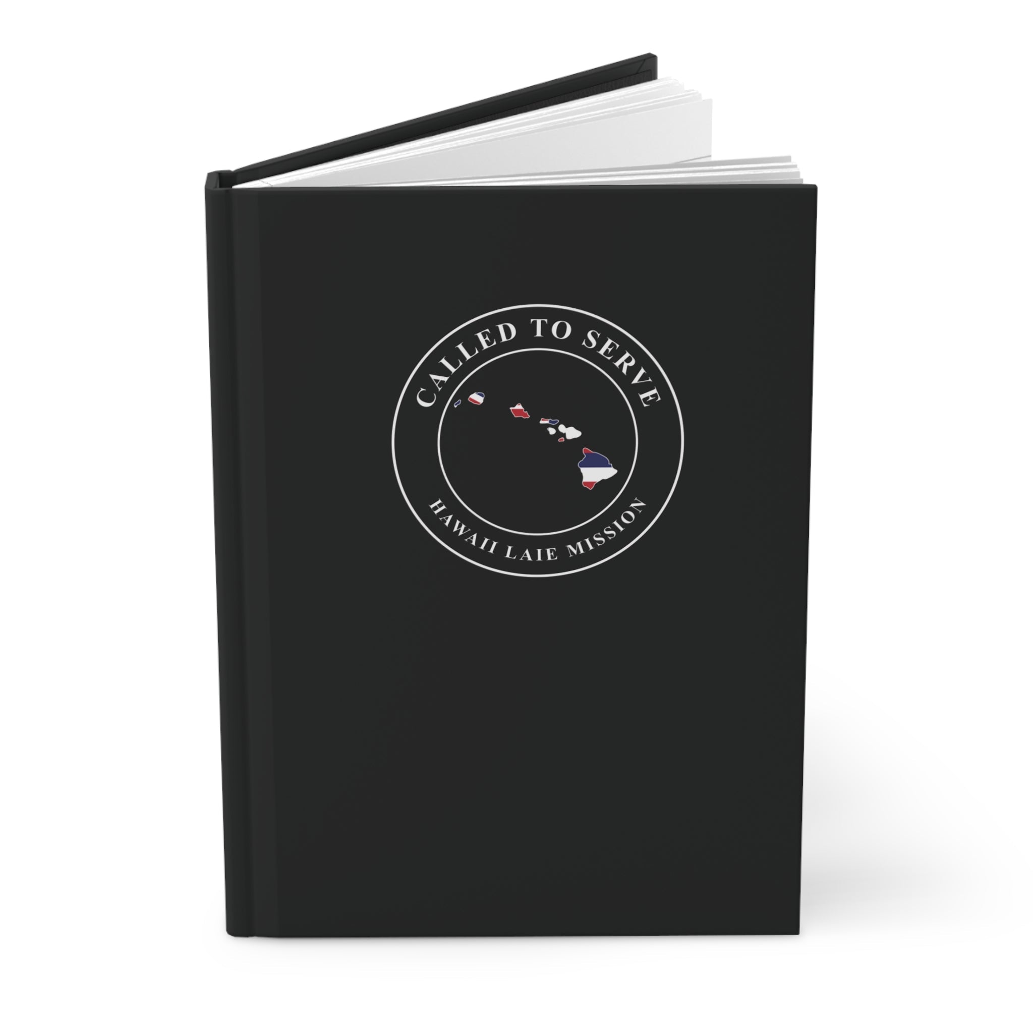 Hawaii Laie Mission Flag Map Called to Serve Black Hardcover Journal Matte - Latter-Day Saint LDS Missionary Gift - Book of Mormon
