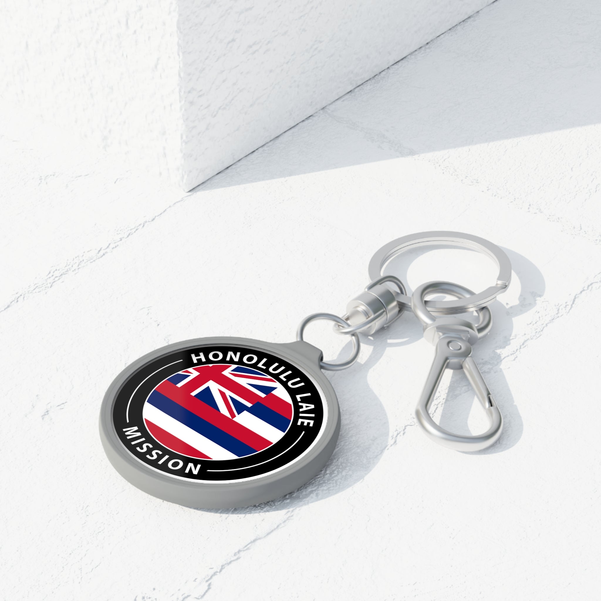 Hawaii Laie Mission State Flag Logo Key Tag - Latter-Day Saint LDS Missionary Gift - Book of Mormon