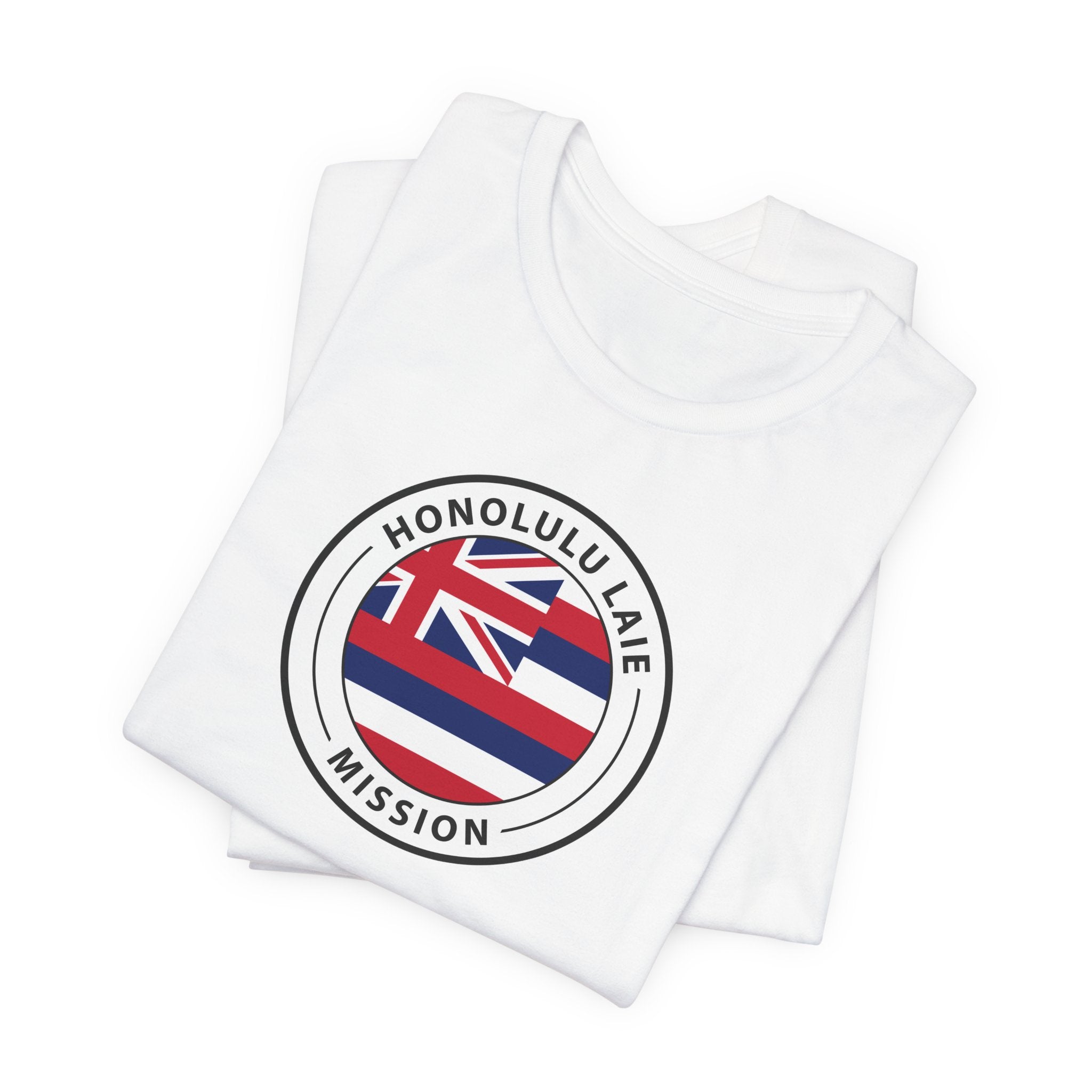Hawaii Laie Mission State Flag Logo (White Border) T-shirt - Mission Wishlist - LDS Missionary Gift Store