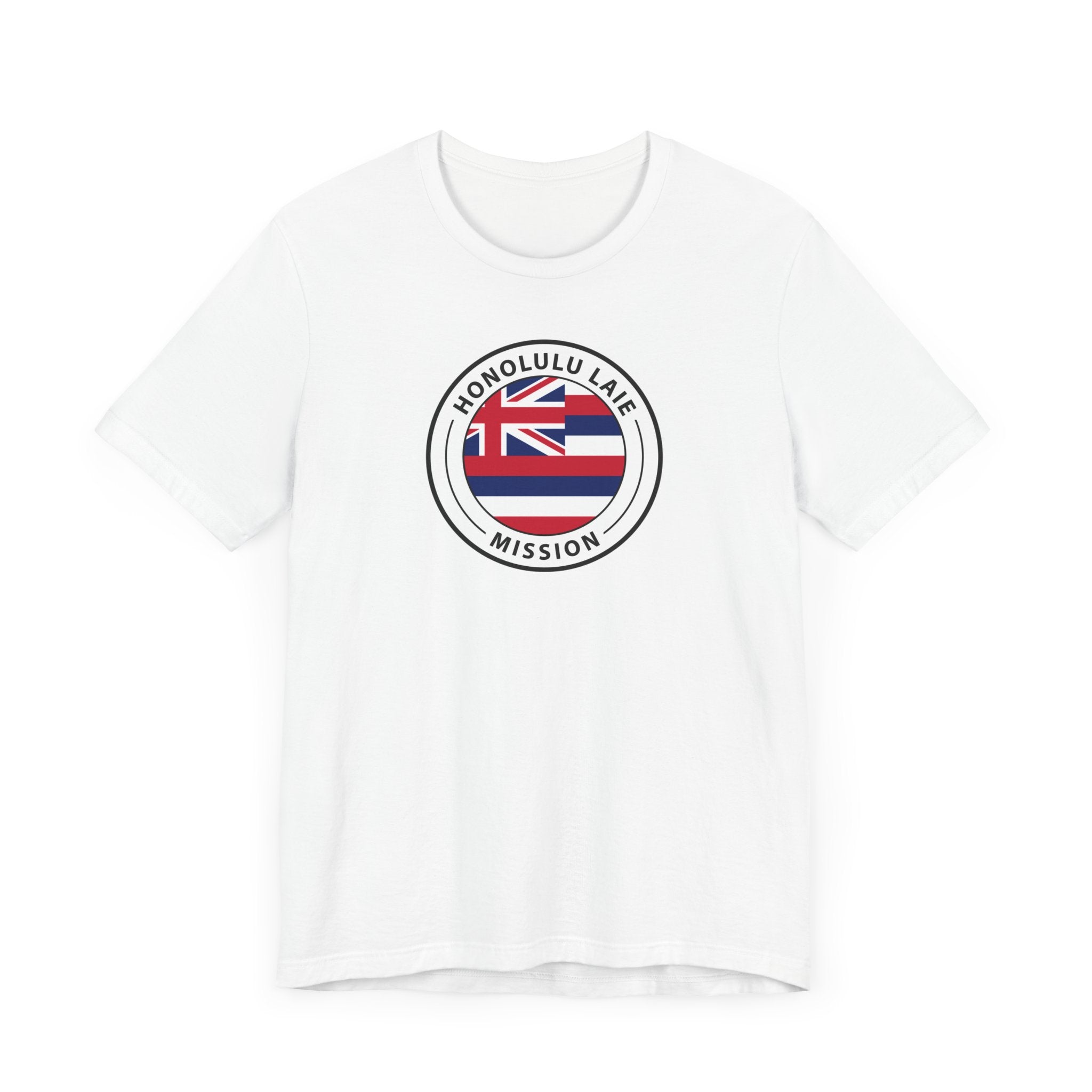 Hawaii Laie Mission State Flag Logo (White Border) T-shirt - Mission Wishlist - LDS Missionary Gift Store