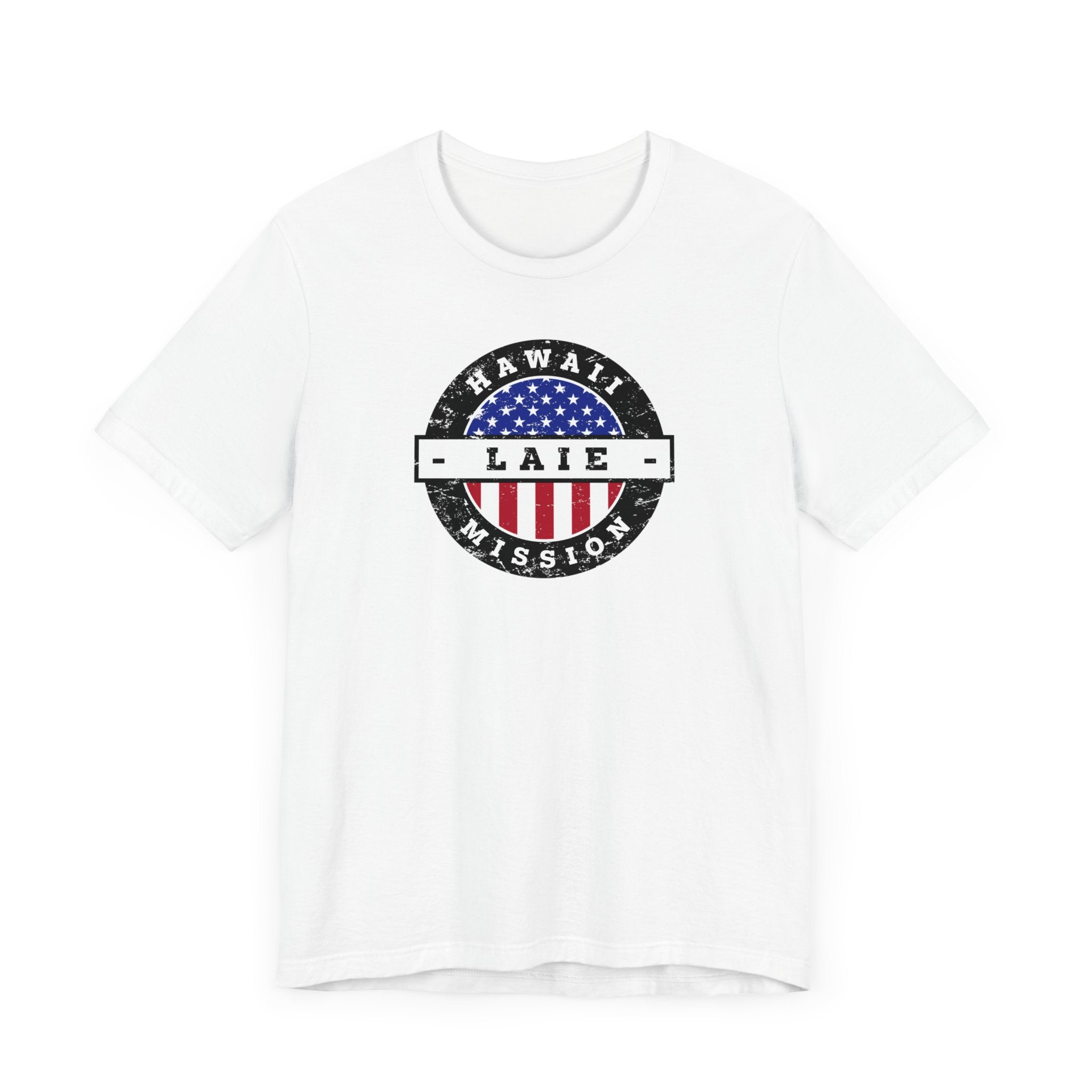 Hawaii Laie Mission Vintage Circular USA Flag T-Shirt - Mission Wishlist - LDS Missionary Gift Store