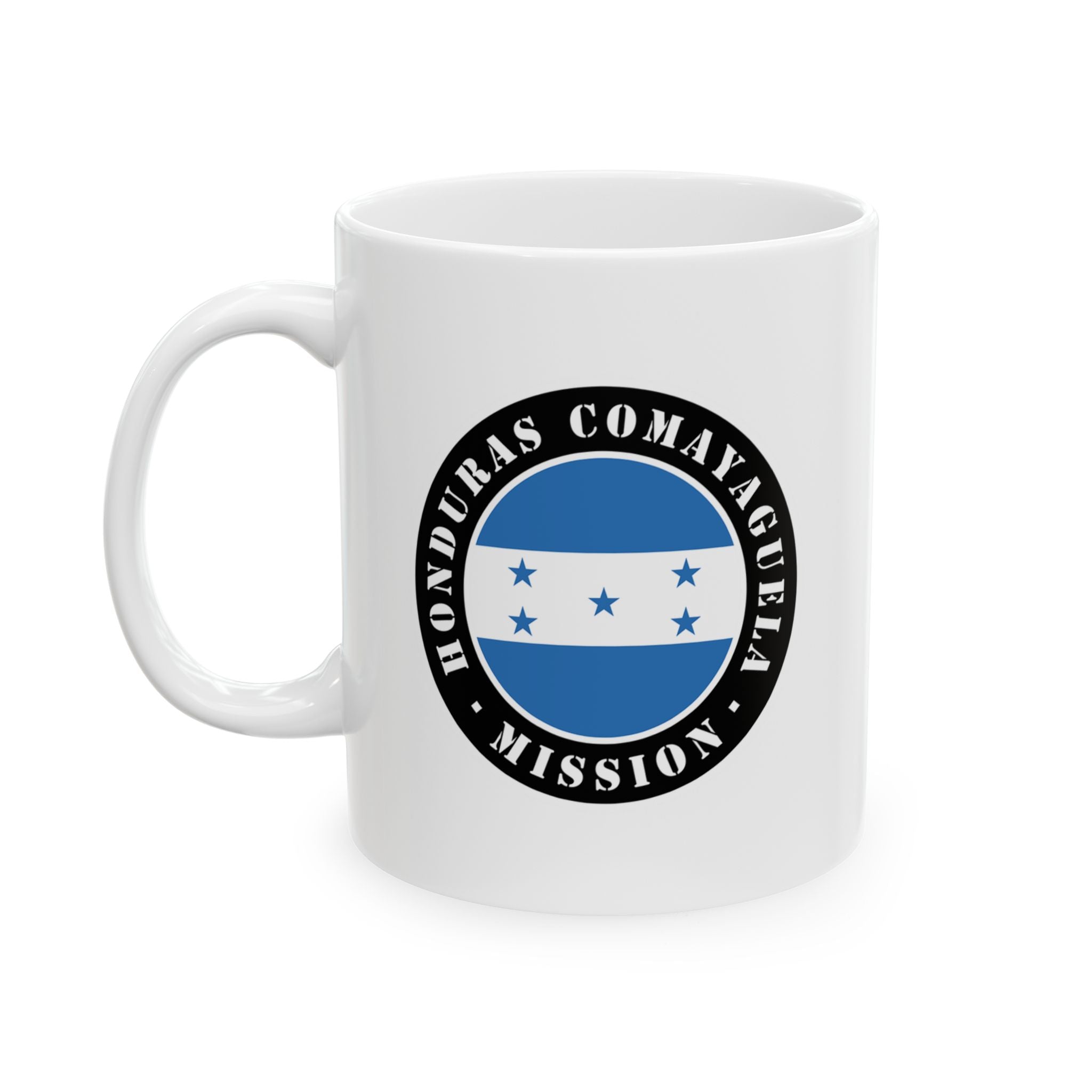 Honduras Comayaguela Mission Circular Flag White Ceramic Mug - Mission Wishlist - LDS Missionary Gift Store