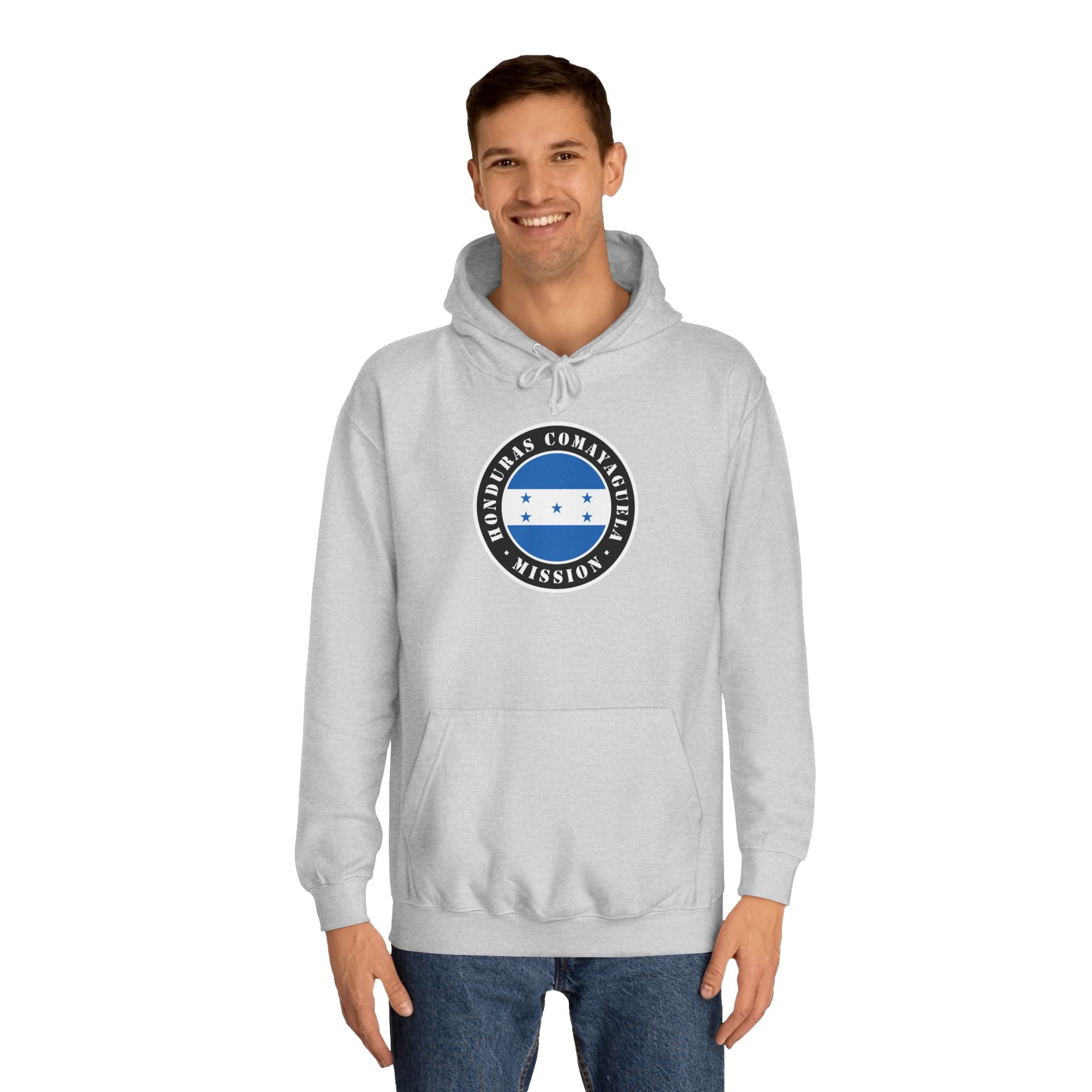 Honduras Comayaguela Mission Flag Logo (Black Border) College Hoodie - Mission Wishlist - LDS Missionary Gift Store
