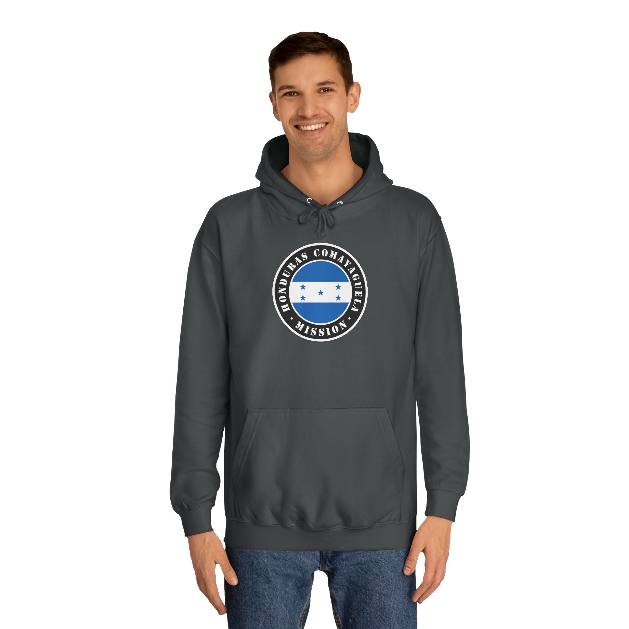 Honduras Comayaguela Mission Flag Logo (Black Border) College Hoodie - Mission Wishlist - LDS Missionary Gift Store