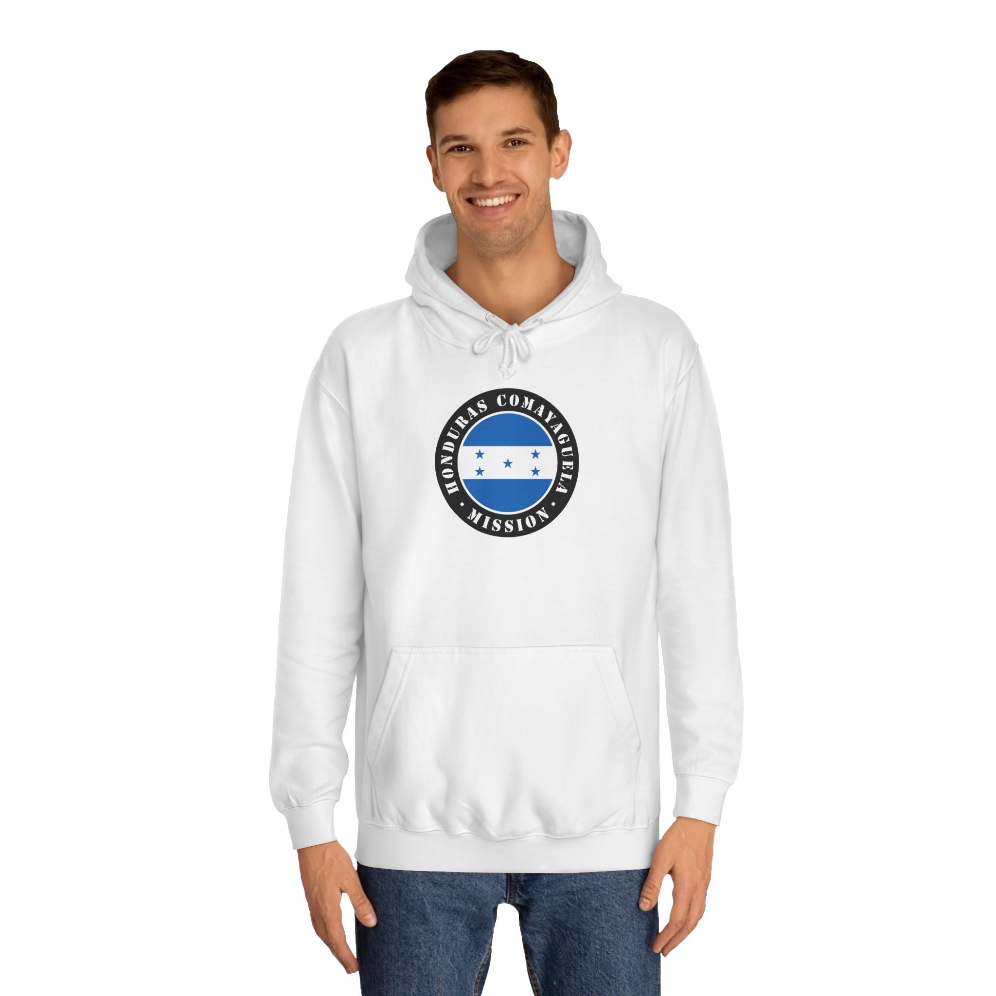 Honduras Comayaguela Mission Flag Logo (Black Border) College Hoodie - Mission Wishlist - LDS Missionary Gift Store
