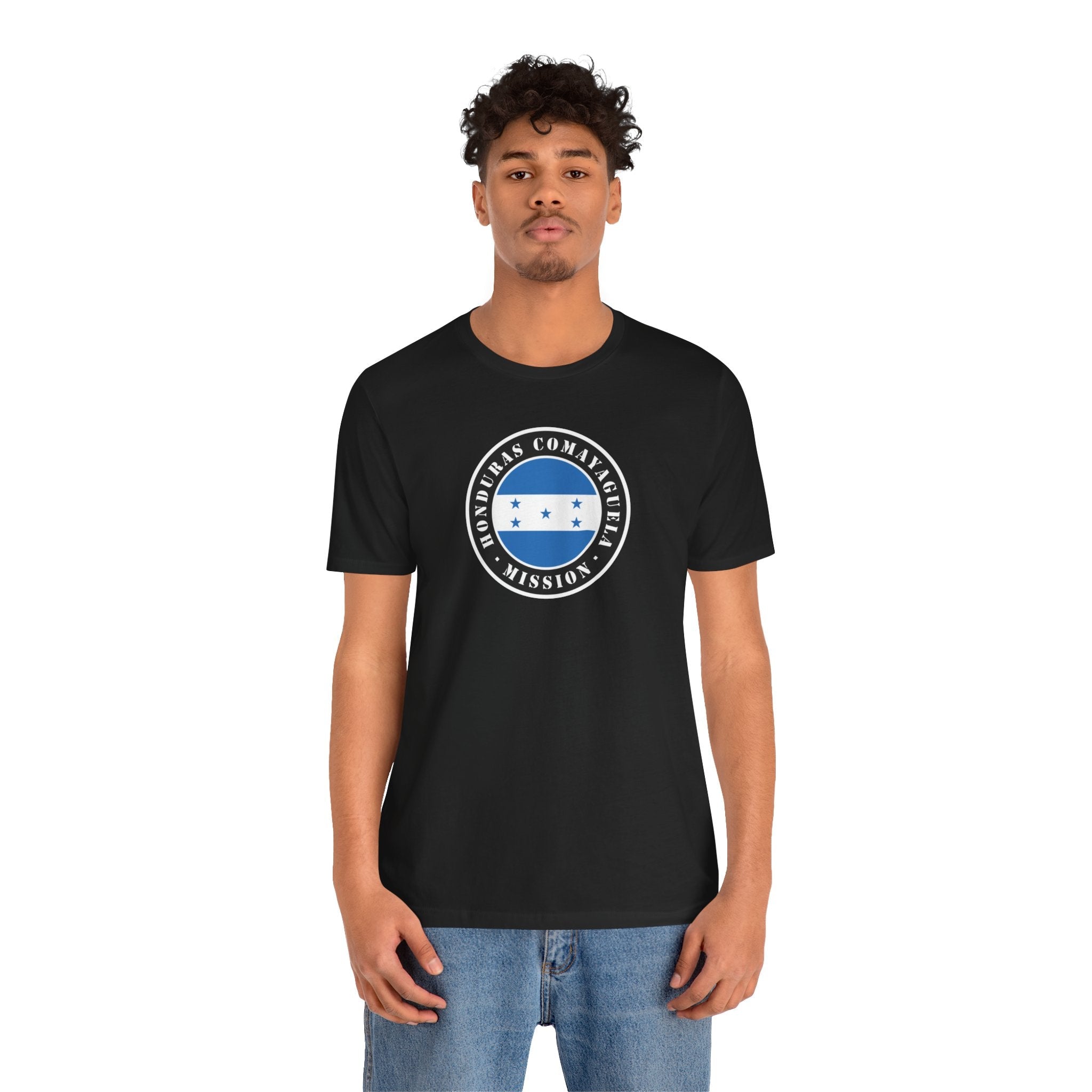 Honduras Comayaguela Mission Flag Logo (Black Border) T-shirt - Mission Wishlist - LDS Missionary Gift Store