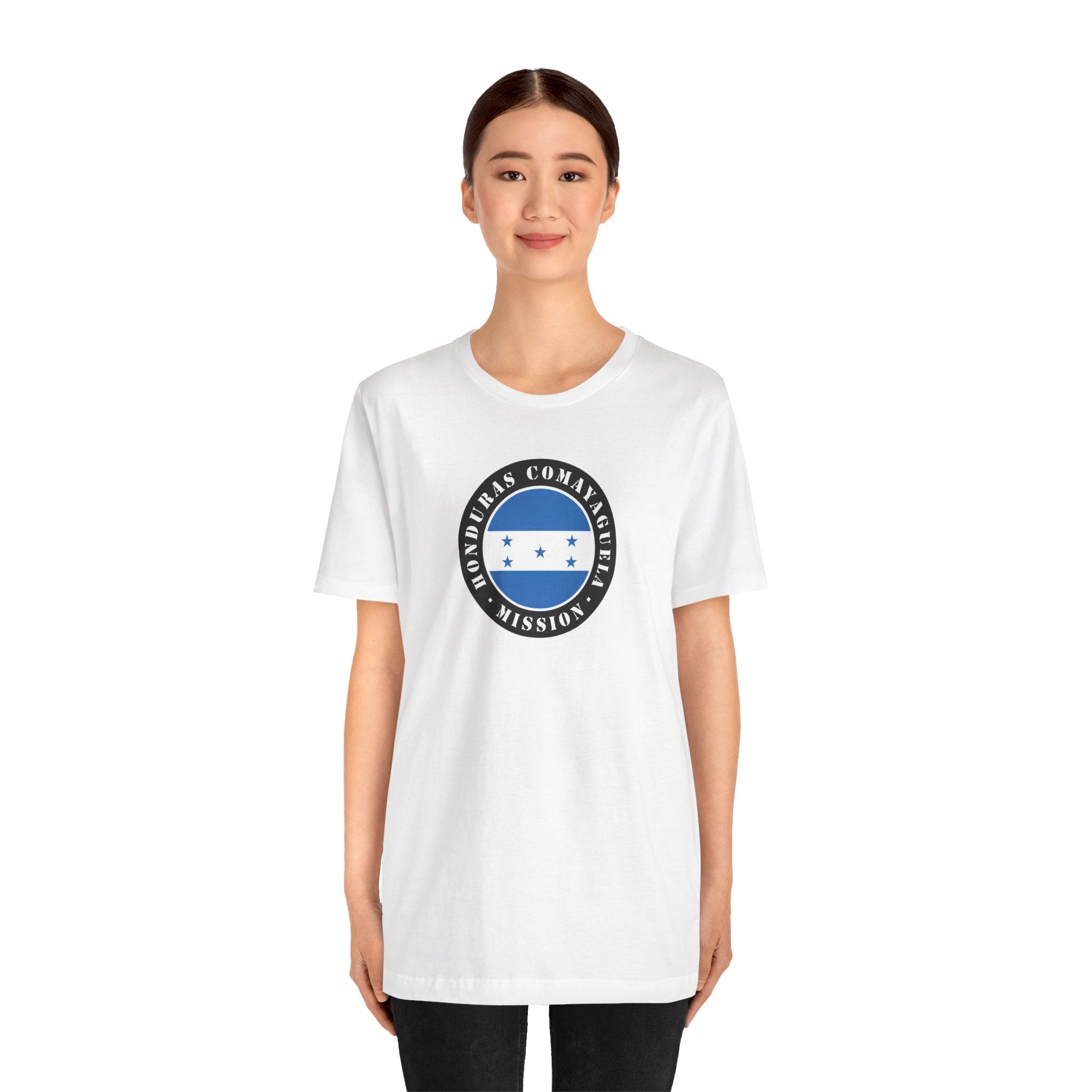 Honduras Comayaguela Mission Flag Logo (Black Border) T-shirt - Mission Wishlist - LDS Missionary Gift Store
