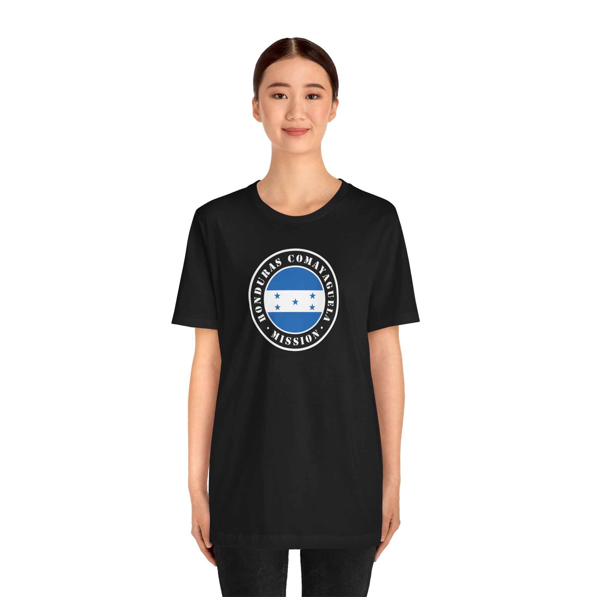 Honduras Comayaguela Mission Flag Logo (Black Border) T-shirt - Mission Wishlist - LDS Missionary Gift Store
