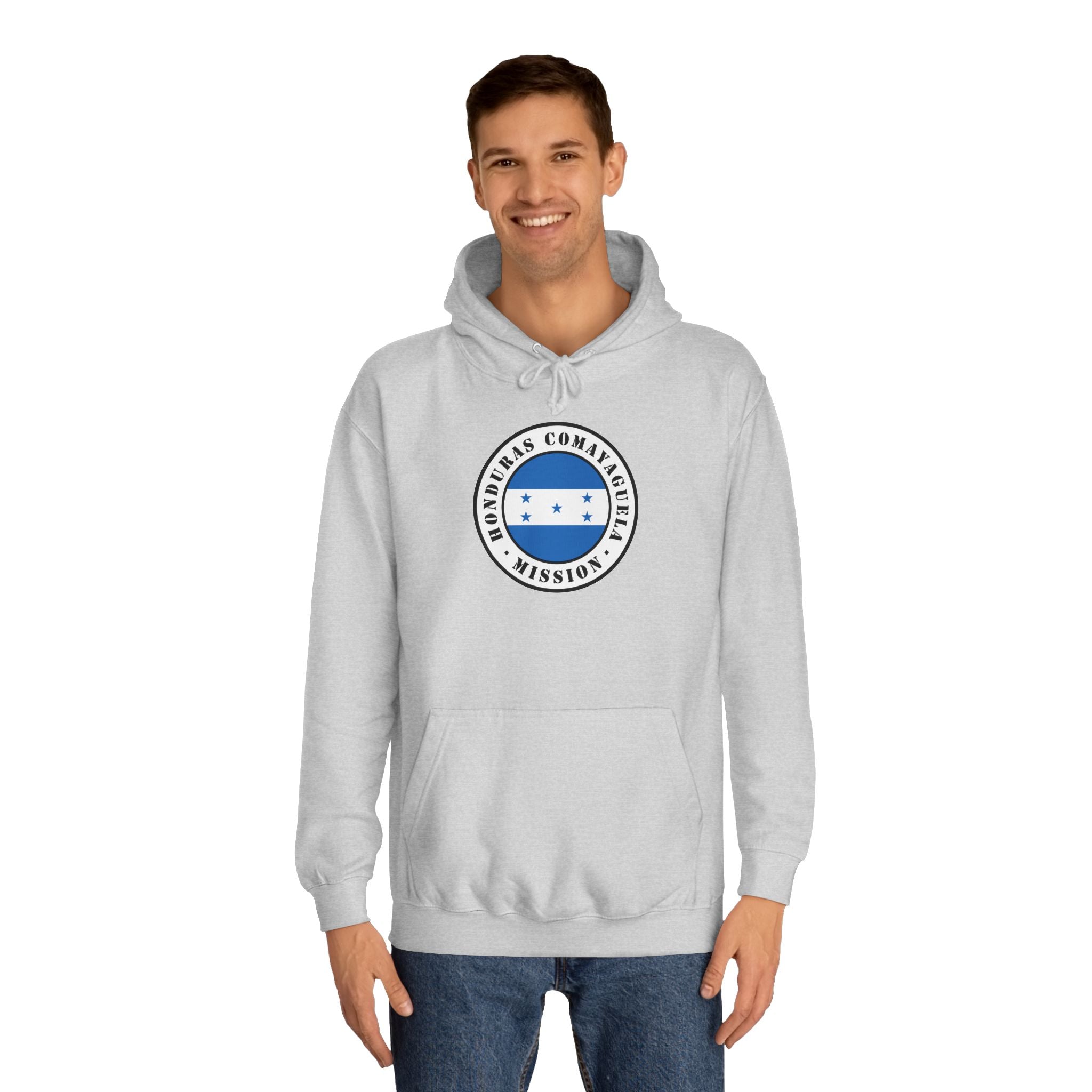 Honduras Comayaguela Mission Flag Logo (White Border) College Hoodie - Mission Wishlist - LDS Missionary Gift Store